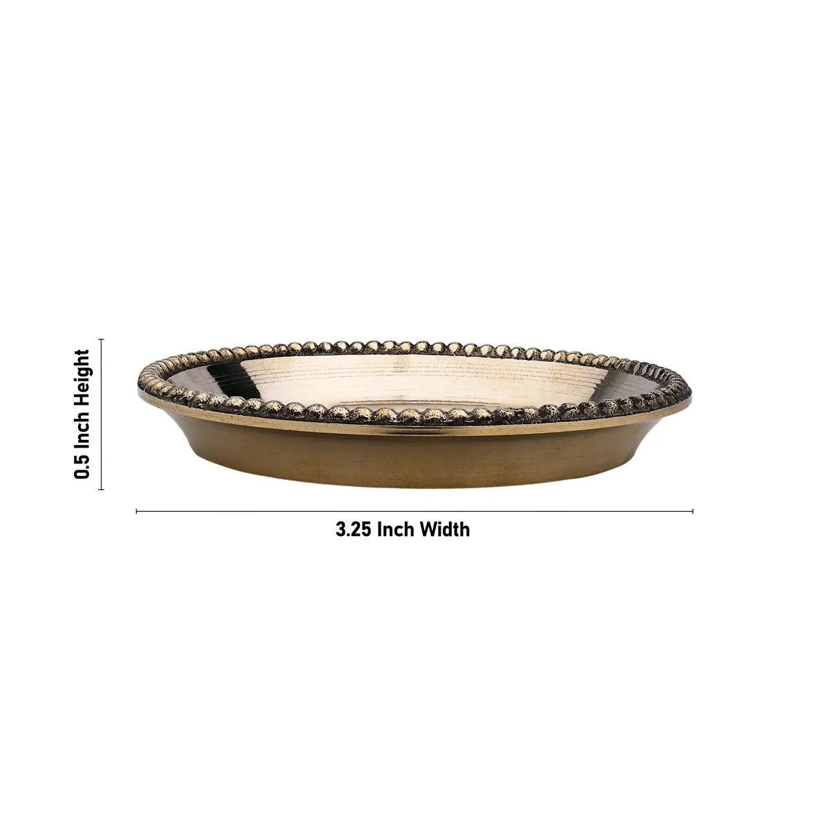 Brass Plate - 0.5 X 3.25 Inches | Thali Plate/ Pooja Plate/ Pooja Thali For Ritual Offerings And Daily Pooja - Image 3