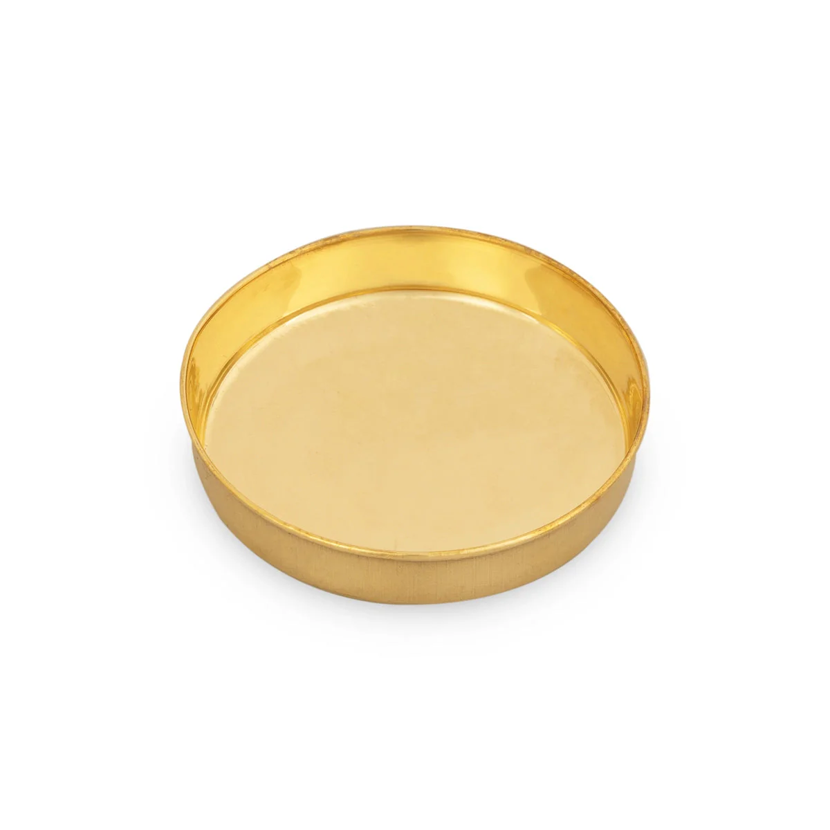 Brass Plate - 0.5 x 3.5 Inches | Small Plate/ Pooja Thali Plate/ Pooja Plate for Home