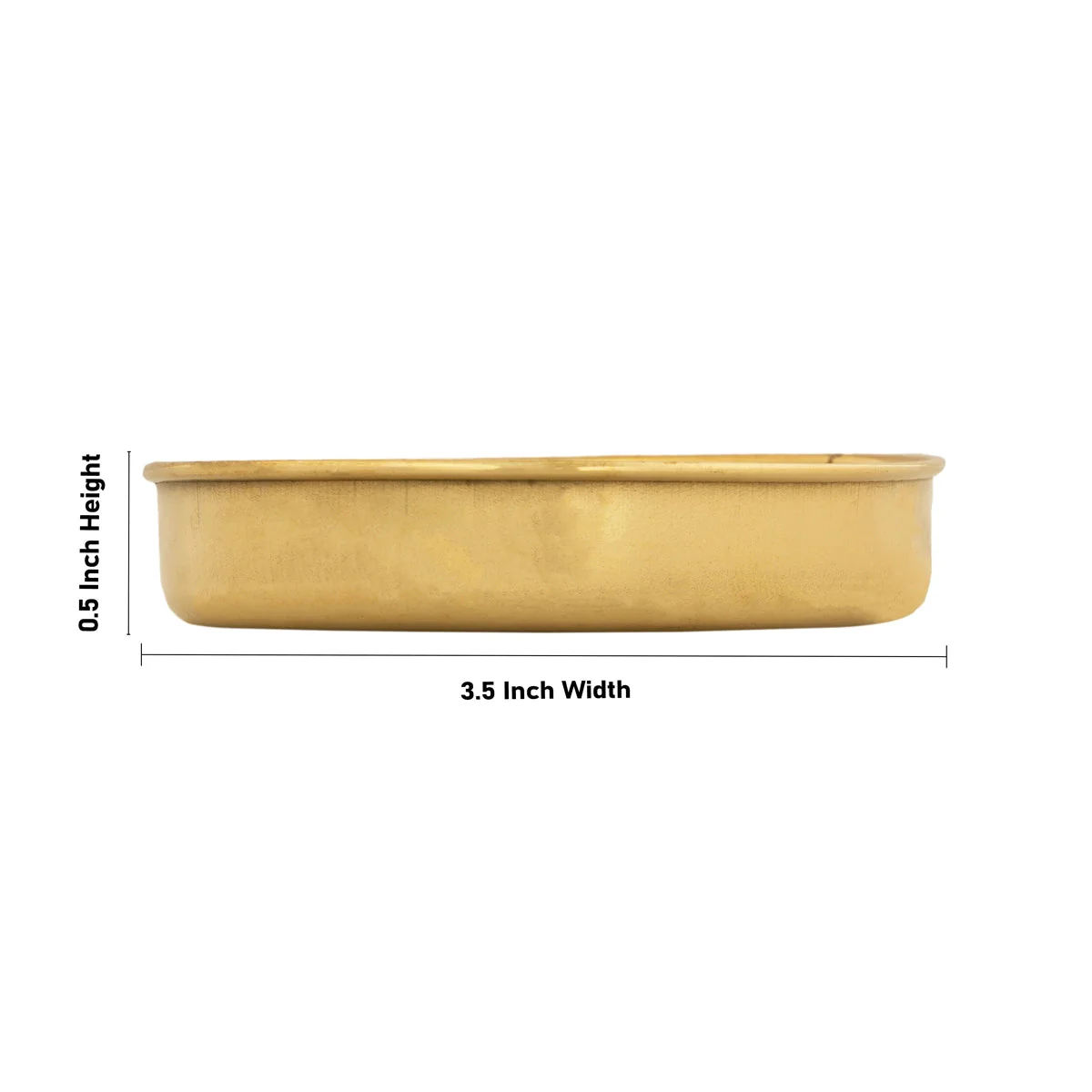 Brass Plate - 0.5 x 3.5 Inches | Small Plate/ Pooja Thali Plate/ Pooja Plate for Home - Image 4