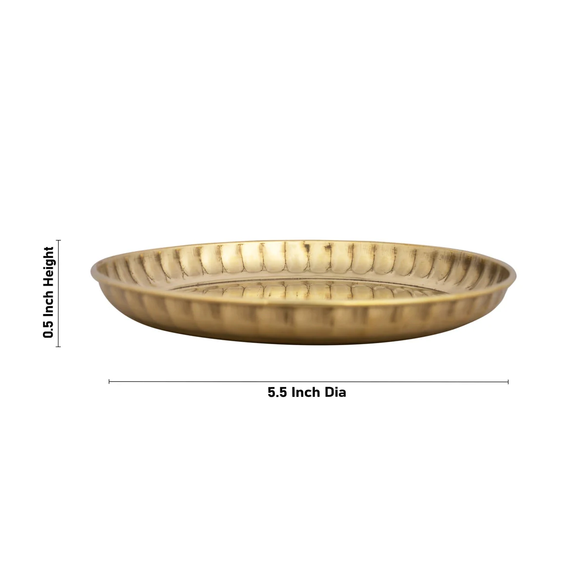Brass Plate - 0.5 x 5.5 Inches | Pooja Plate/ Thali Plate for Home - Image 2
