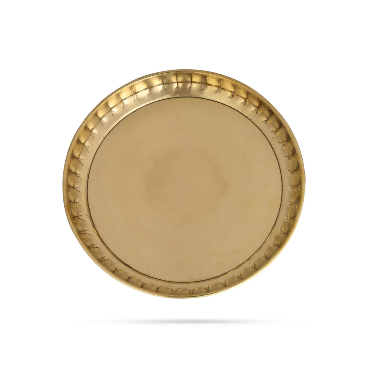Brass Plate - 0.5 x 5.5 Inches | Pooja Plate/ Thali Plate for Home - Image 3