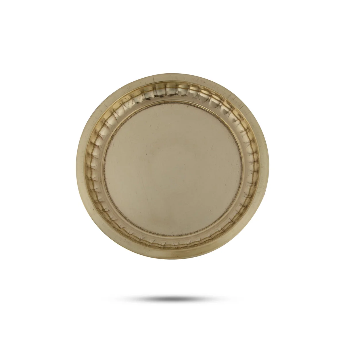 Brass Plate - 0.5 x 5.5 Inches | Small Plate/ Pooja Thali Plate/ Sargam Design Pooja Plate for Home - Image 2