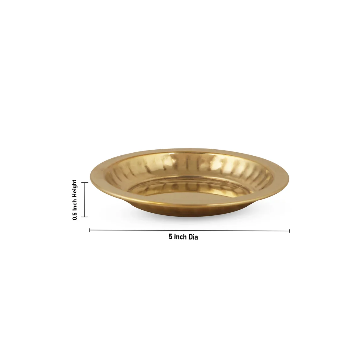 Brass Plate - 0.5 x 5 Inches | Sargam Design Thali Plate/ Thali Pooja Plate for Home/ 40 Gms Approx - Image 3