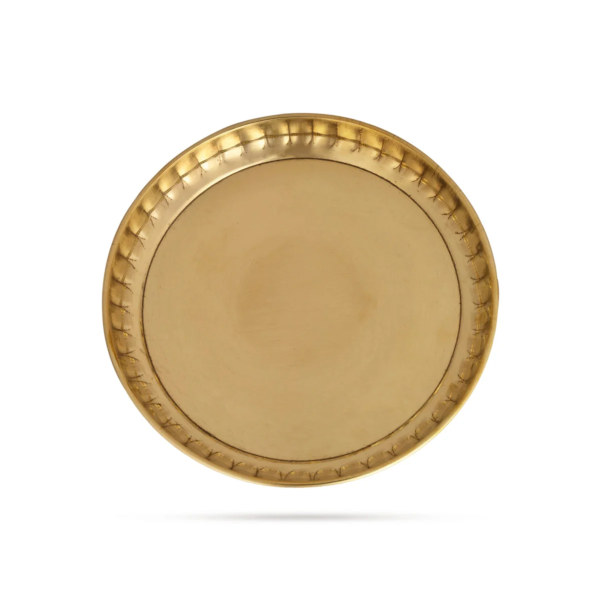 Brass Plate - 0.5 x 6 Inches | Small Plate/ Pooja Thali Plate/ Pooja Plate for Home - Image 2