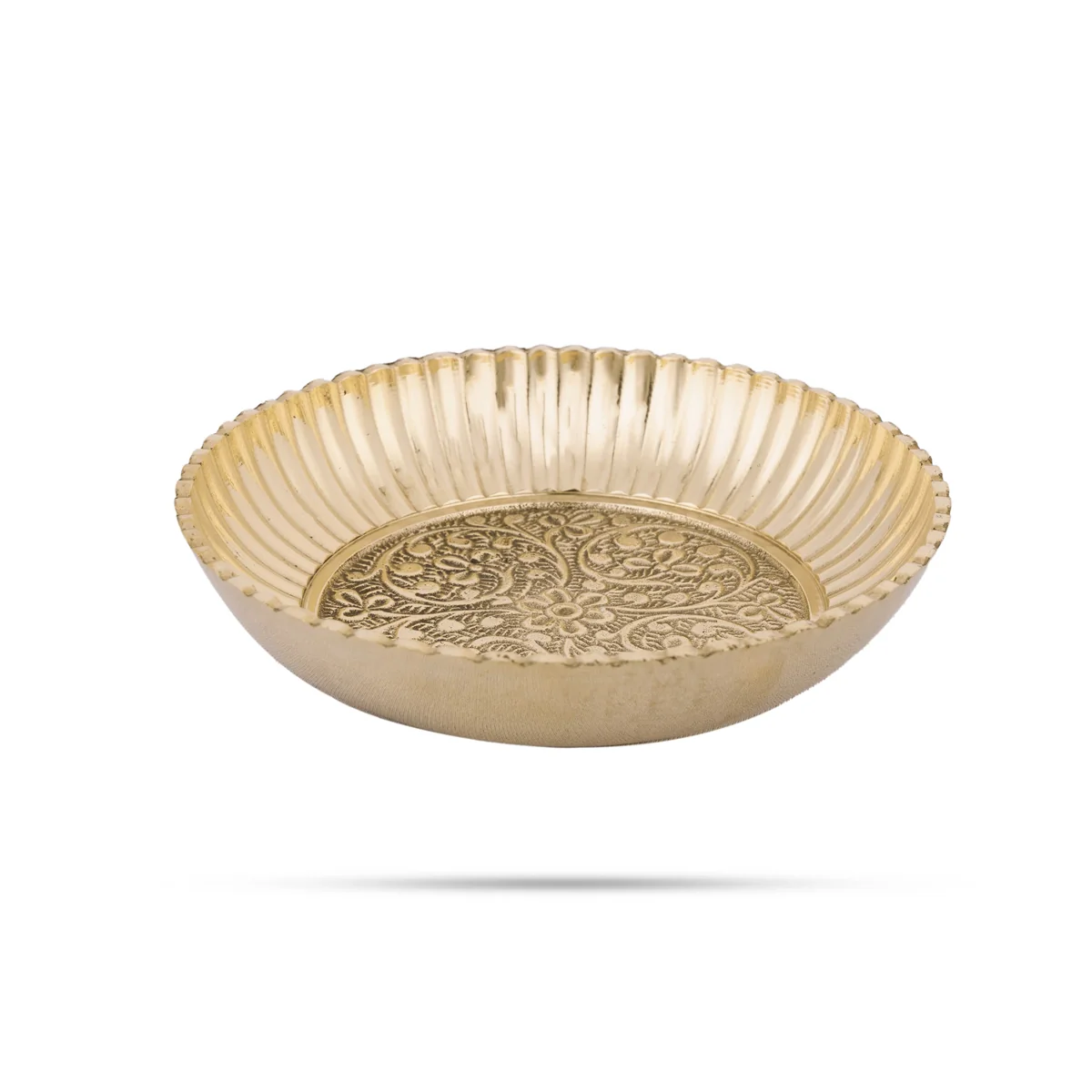 Brass Plate - 1 x 4.75 Inches | Thali Plate/ Pooja Plate for Home - Image 2