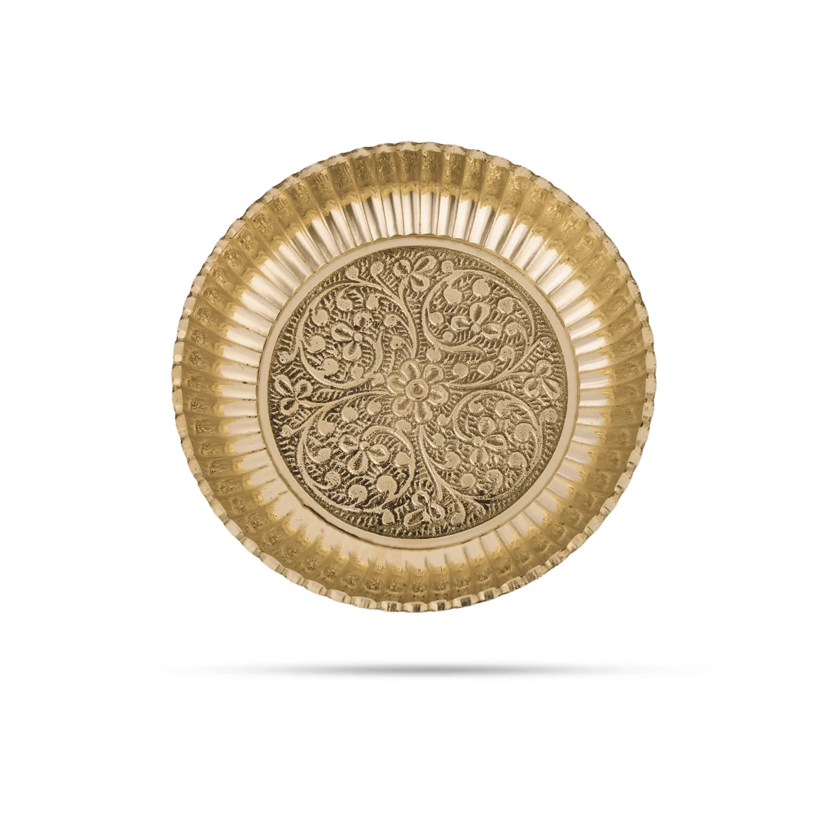 Brass Plate - 1 x 4.75 Inches | Thali Plate/ Pooja Plate for Home - Image 4