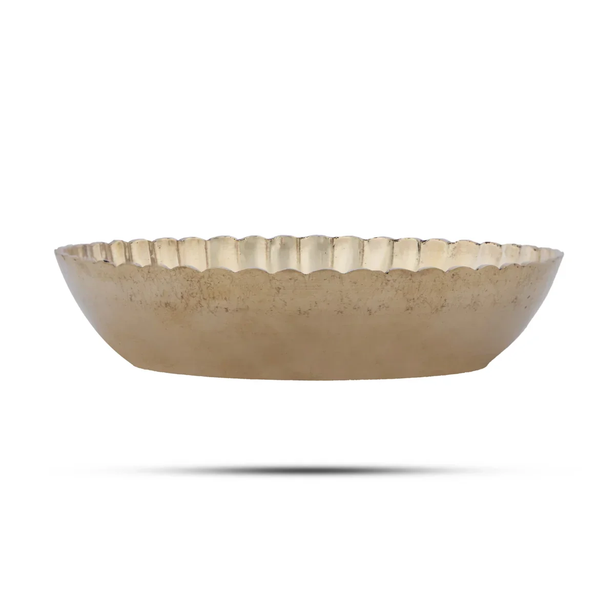Brass Plate - 1 x 4 Inches | Pheldar Design Thali Plate/ Pooja Plate for Home/ 95 Gms Approx