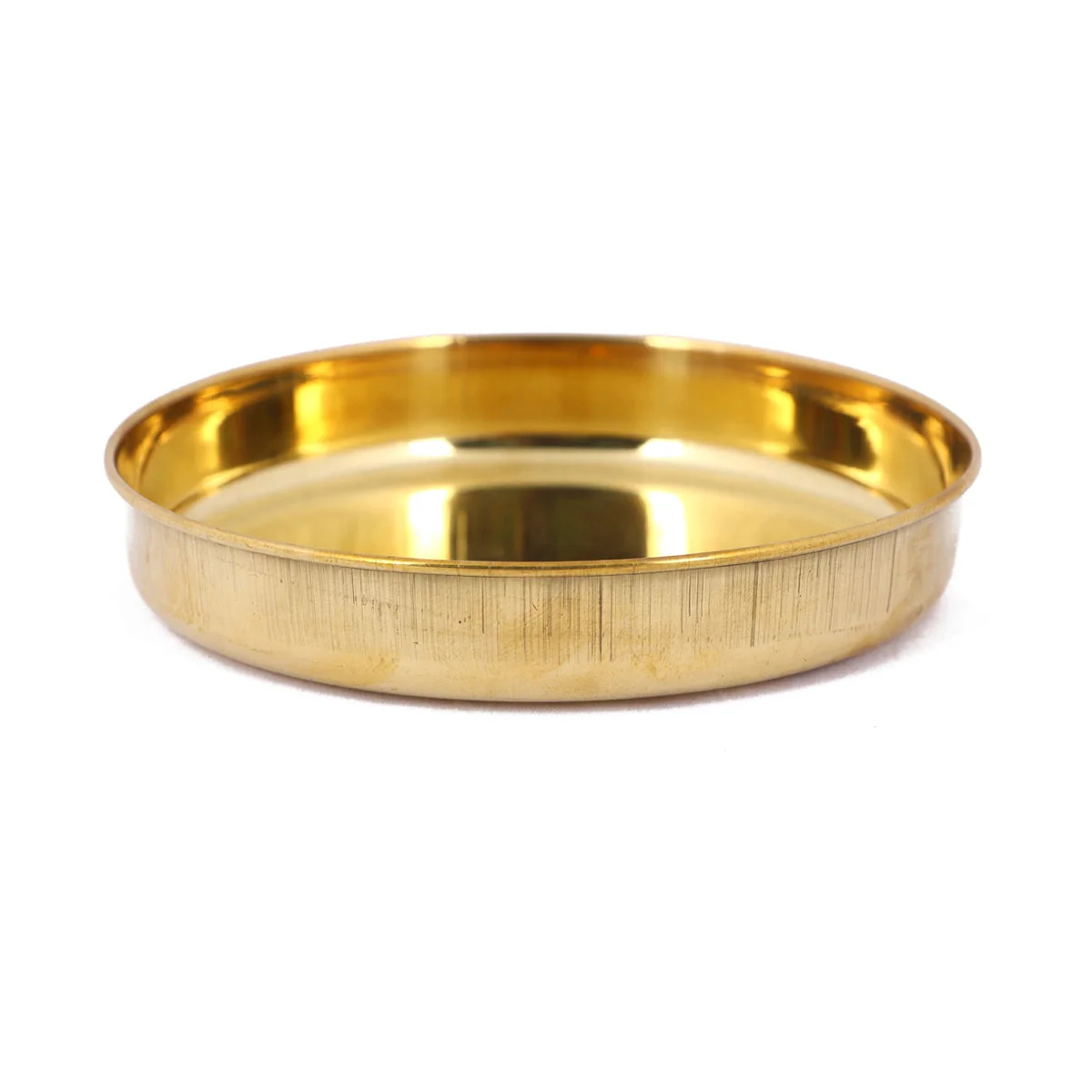 Brass Plate - 1 x 4 Inches | Small Plate/ Pooja Thali Plate/ Pooja Plate for Home - Image 2