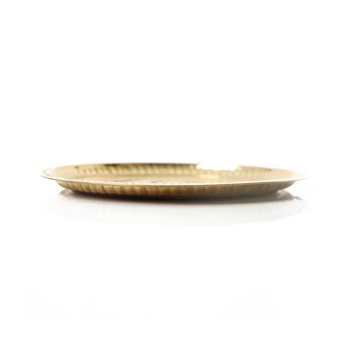 Brass Plate - 10.5 Inches | Pooja Plate/ Thali Plate for Home/ 80 Gms Approx - Image 2