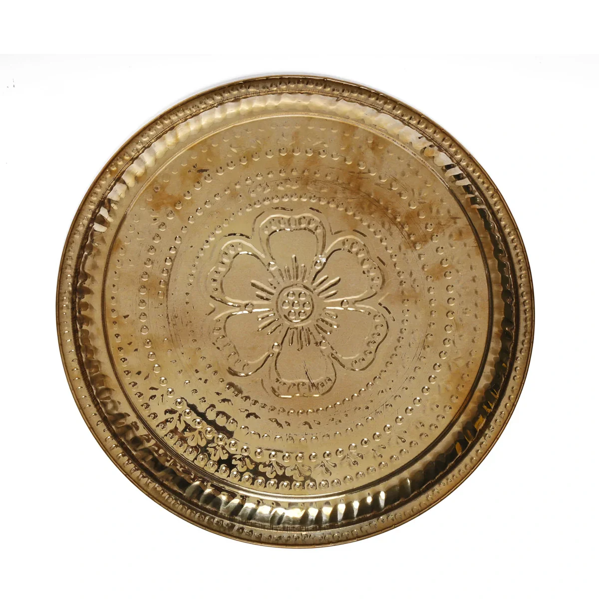 Brass Plate - 11 Inches | Thali Plate/ Pooja Plate for Home/ 130 Gms Approx - Image 2