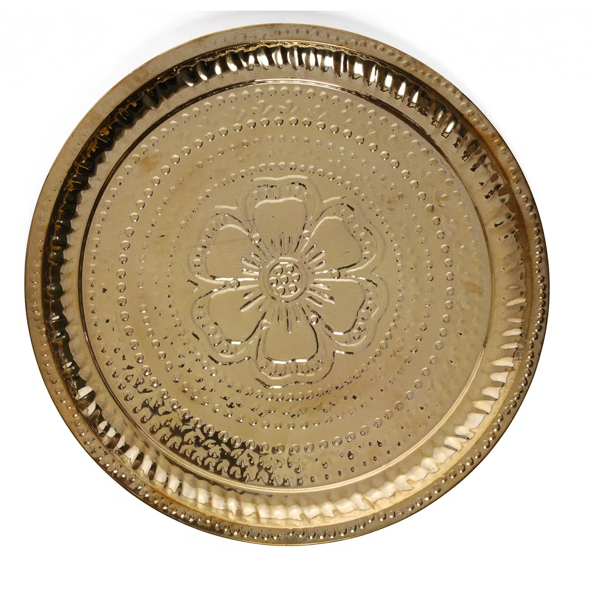Brass Plate - 11 Inches | Thali Plate/ Pooja Plate for Home/ 130 Gms Approx - Image 3