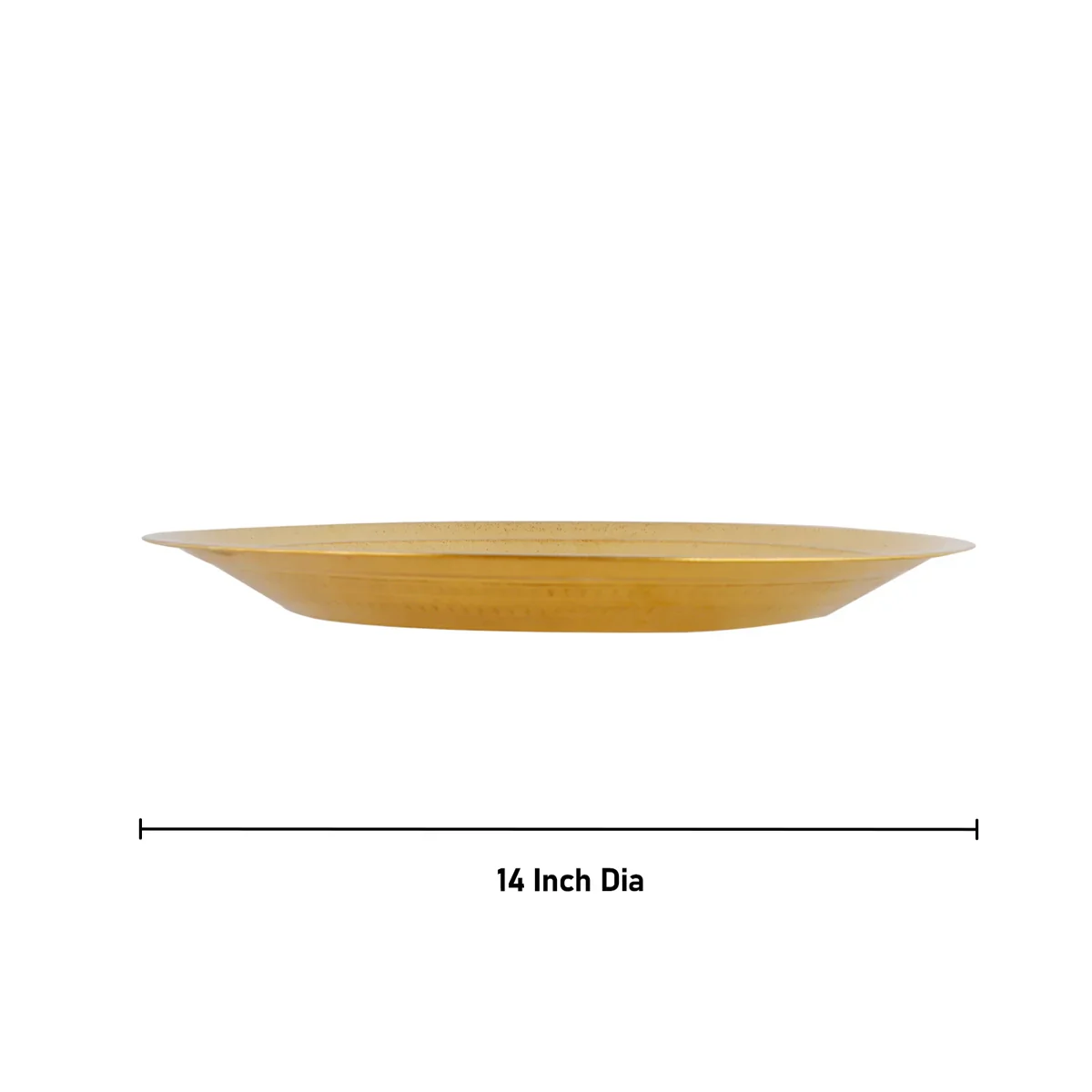 Brass Plate - 14 Inches | Pottu Prath/ Thali Plate for Pooja/ 450 Gms Approx - Image 3