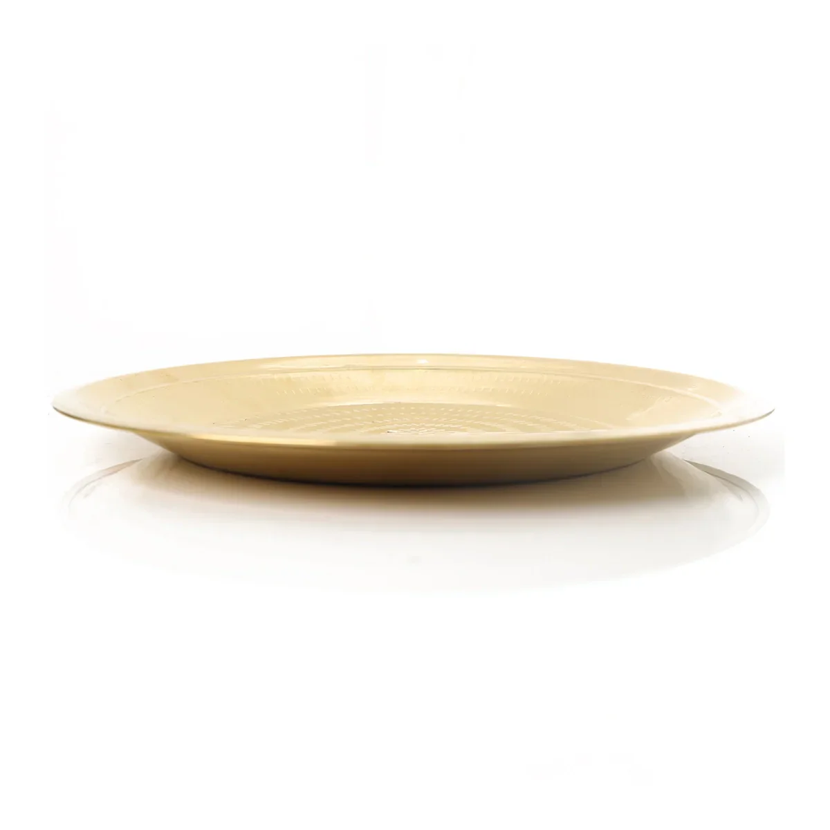 Brass Plate - 15 Inches | Pottu Prath/ Thali Plate for Pooja/ 550 Gms Approx - Image 2
