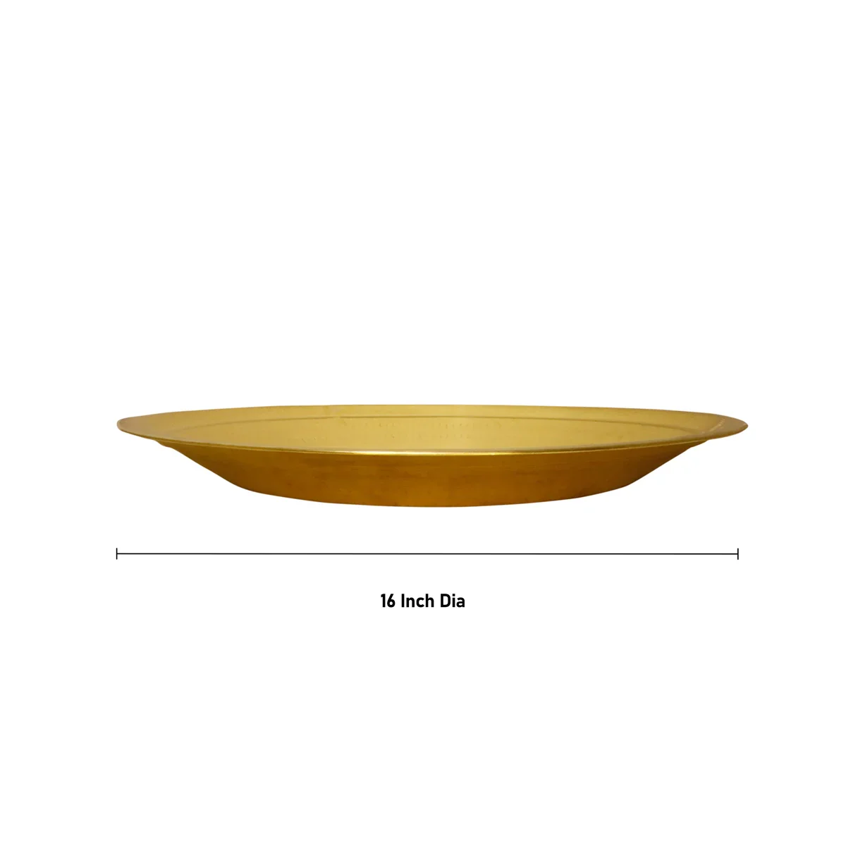 Brass Plate - 16 Inches | Pottu Prath/ Thali Plate for Pooja/ 625 Gms Approx - Image 3