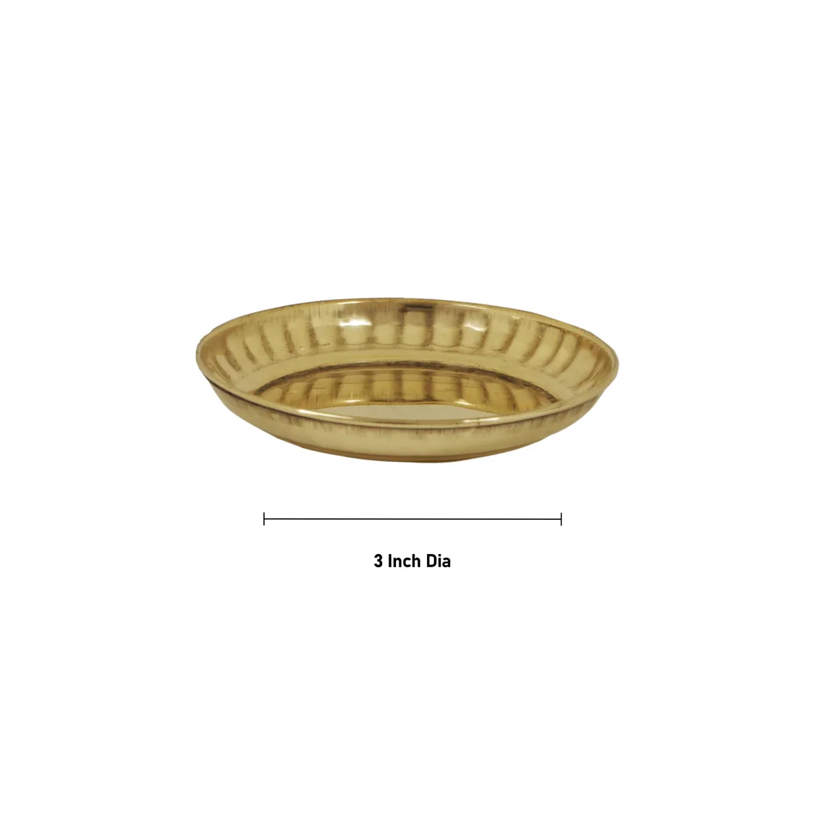 Brass Plate - 3 Inches | Bobby Design Thali Plate/ Thali Pooja for Home/ 20 Gms Approx - Image 3