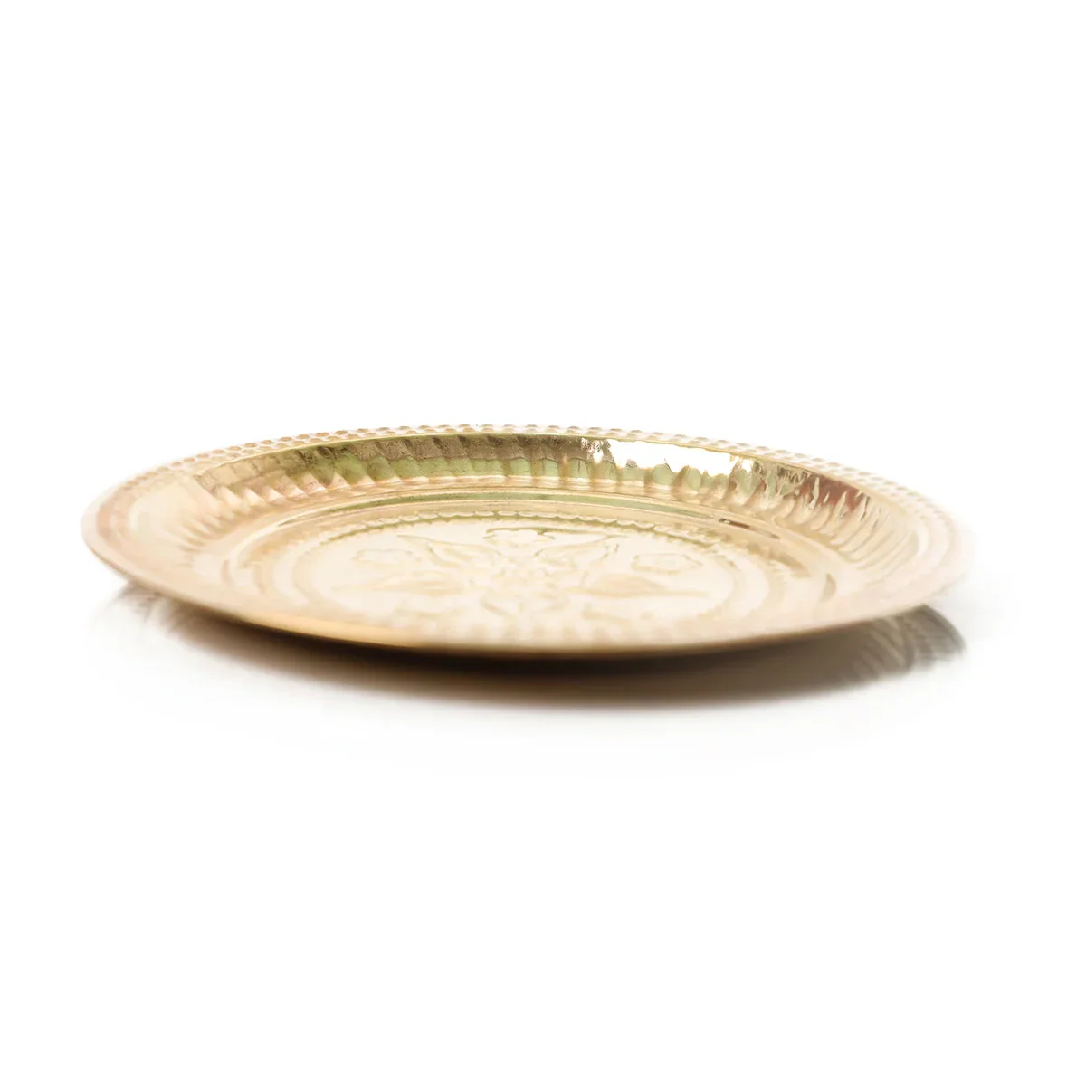 Brass Plate - 6.5 Inches | Beading Design Thali Plate for Pooja/ 35 Gms Approx - Image 2