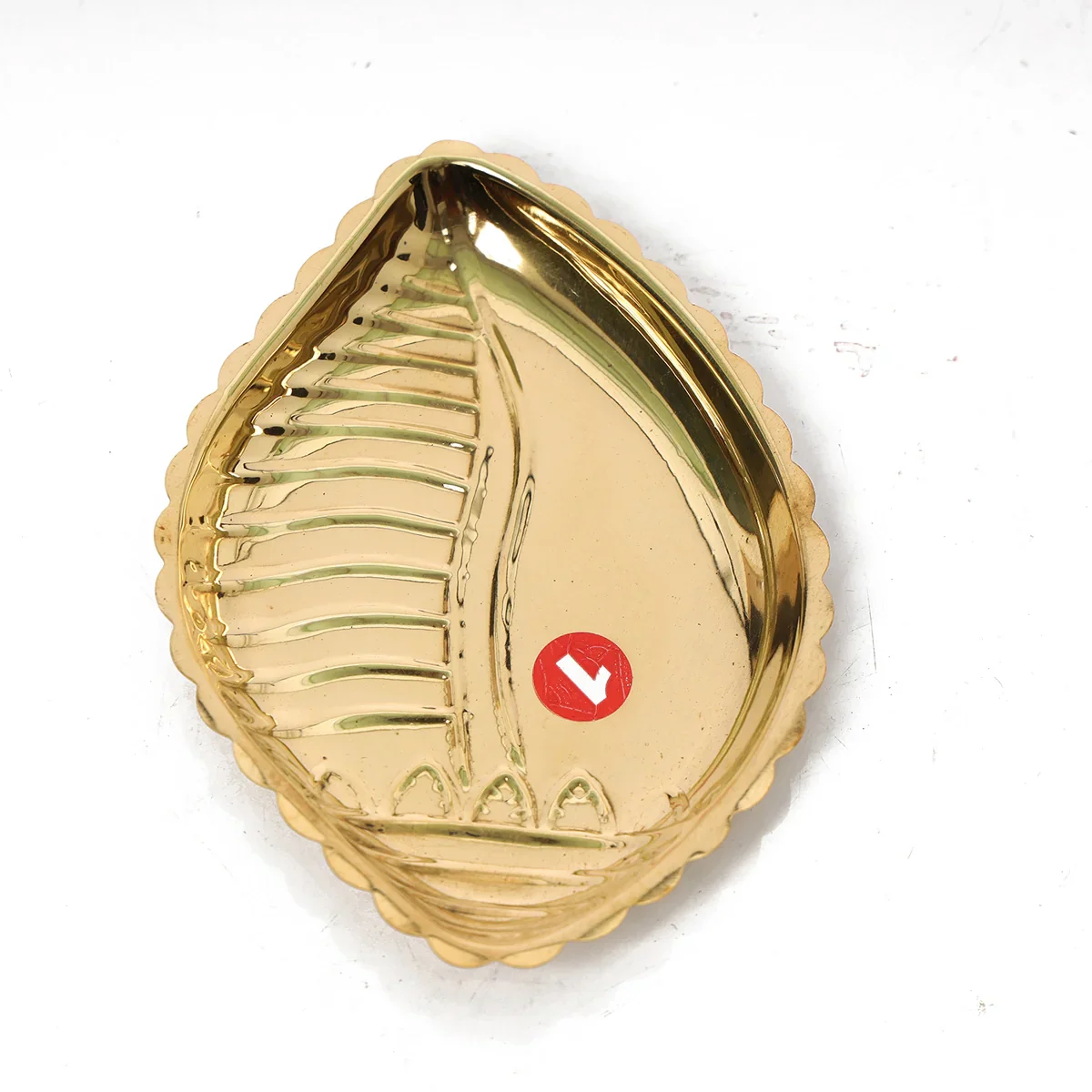 Brass Plate - 0.25 x 5.5 Inches | Shankh Plate/ Thali Plate/ Pooja Plate for Home/ 52 Gms Approx - Image 3