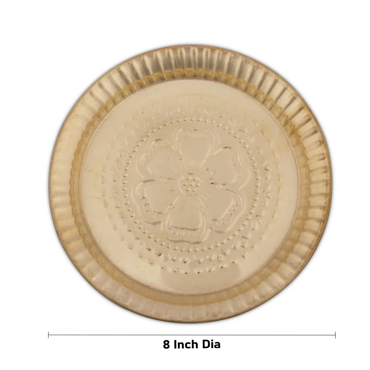 Brass Plate - 9 Inches | Nagas Beeding Design Thali Plate/ Pooja Plate for Home/ 190 Gms Approx - Image 3