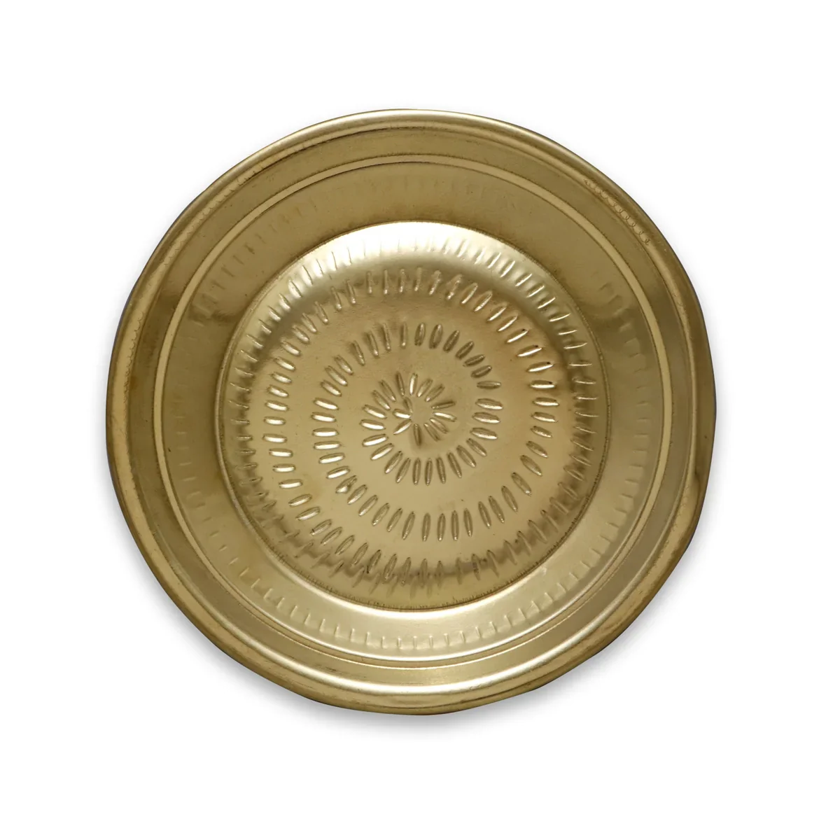 Brass Plate - 9 Inches | Pottu Prath/ Thali Plate for Pooja/ 170 Gms Approx - Image 3