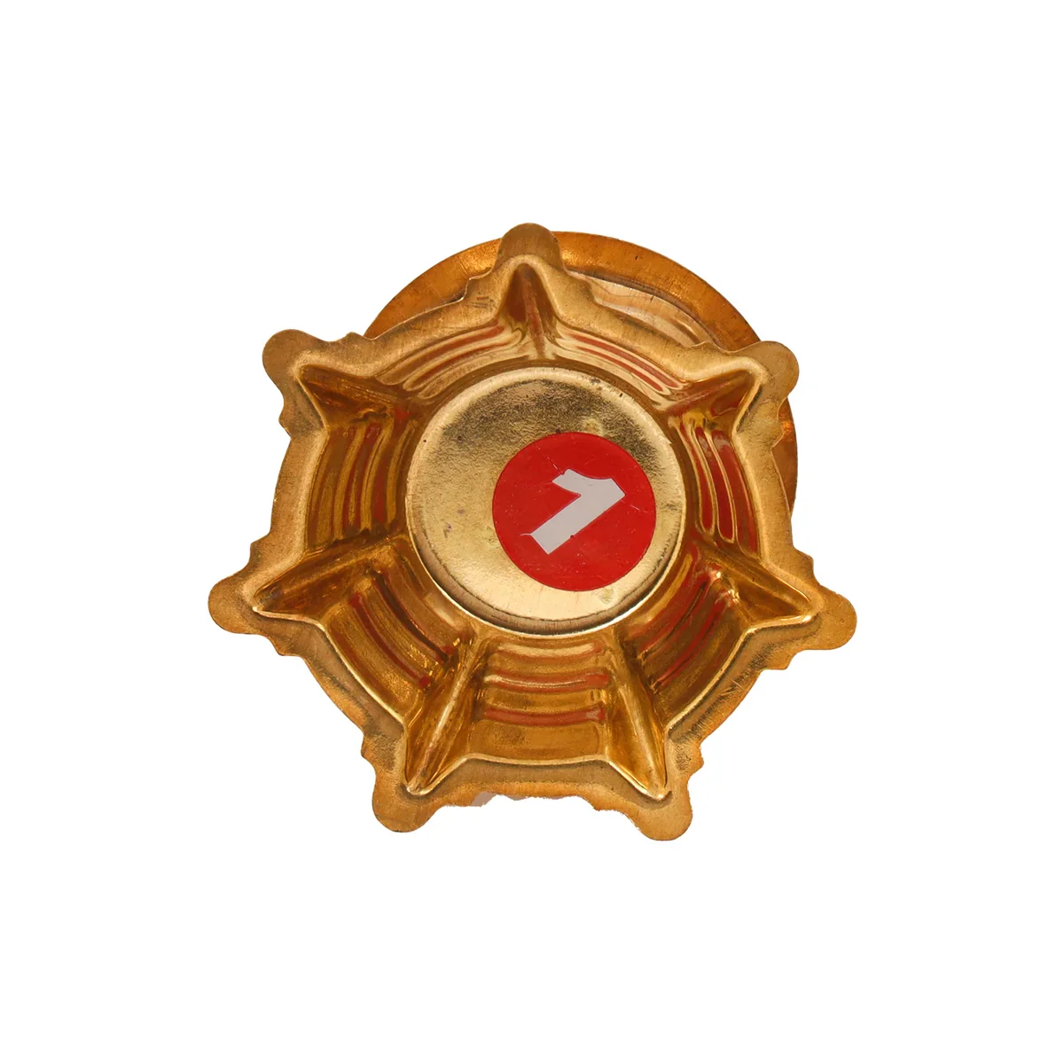 Brass Seven Star Deep - 1.5 x 2.5 Inches | Brass Lamp/ 7 Star Diya/ Vilakku for Pooja/ 30 Gms Approx - Image 3