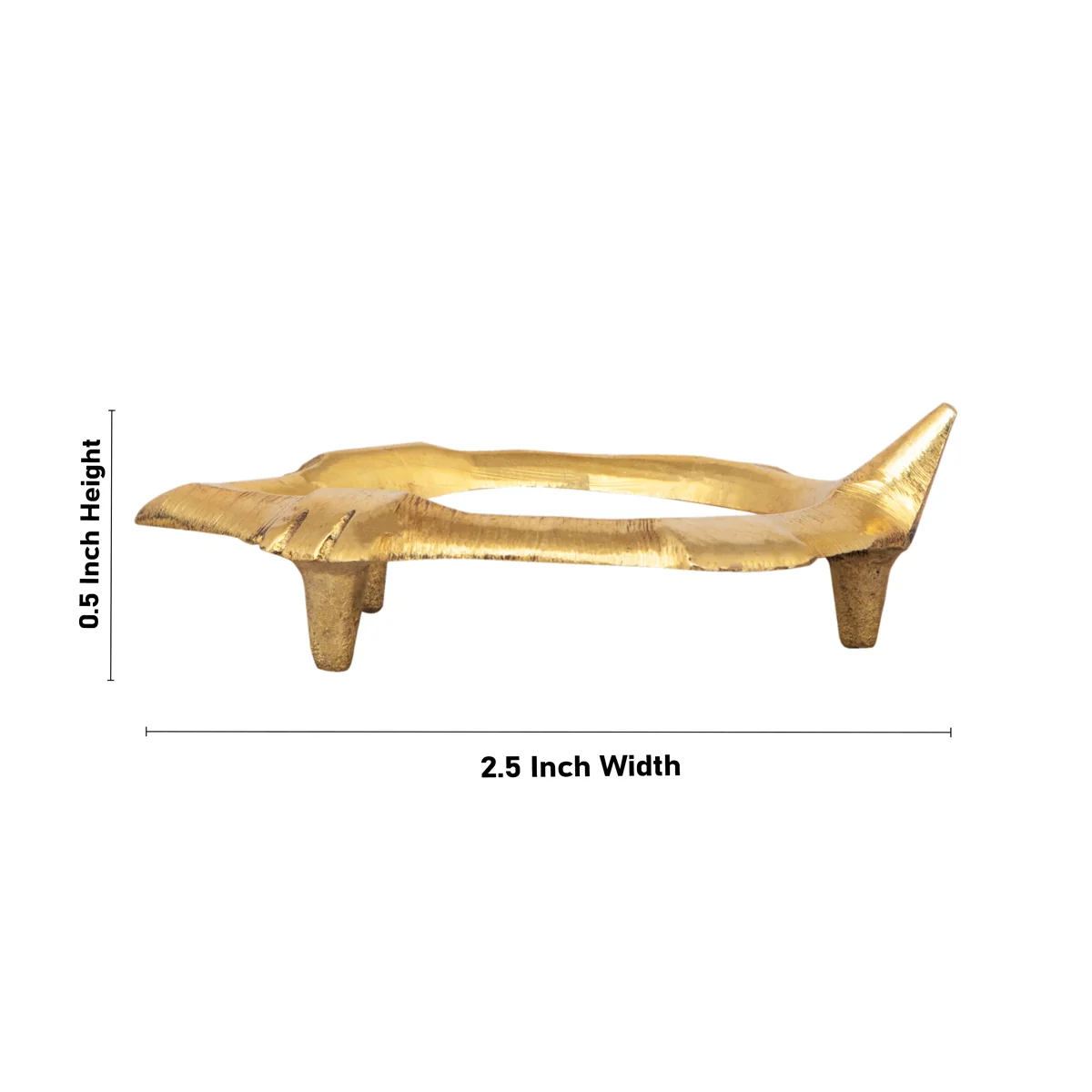 Brass Shankh Stand - 0.5 x 2.5 Inches | Dakshinavarti Shankh Stand/ Shankh Holder for Pooja/ 30 Gms Approx - Image 5