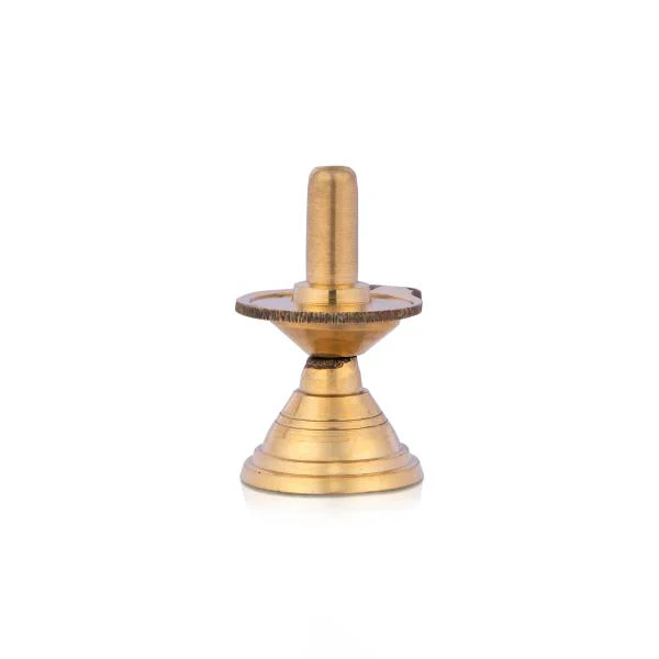 Shivling Idol - 2 x 2 Inches | Brass Idol/ Shiv Ling Murti/ Shiva Lingam Statue for Pooja - Image 2