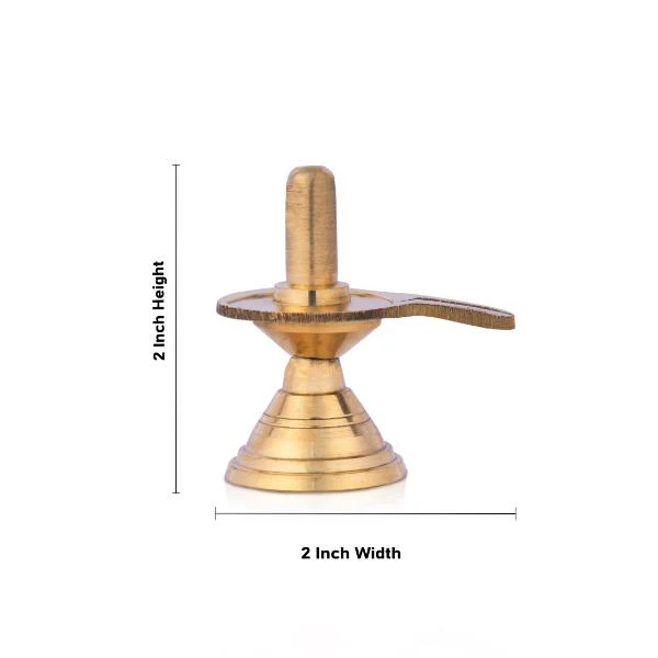 Shivling Idol - 2 x 2 Inches | Brass Idol/ Shiv Ling Murti/ Shiva Lingam Statue for Pooja - Image 5