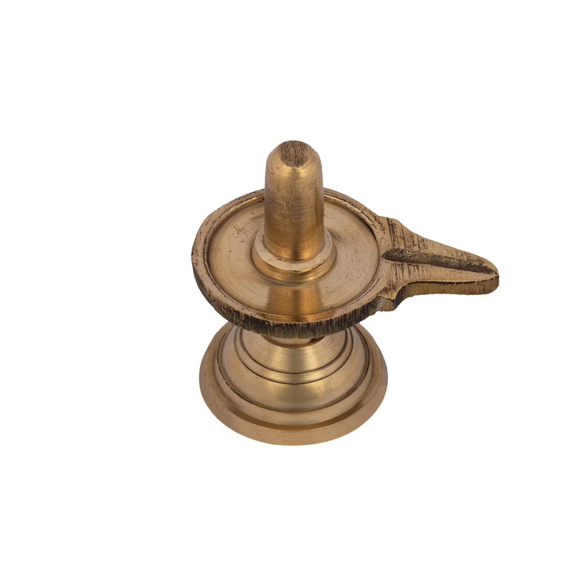 Brass Shivling Idol - 2 x 1.75 Inches | Shiva Lingam Statue for Pooja/ 45 Gms Approx - Image 2