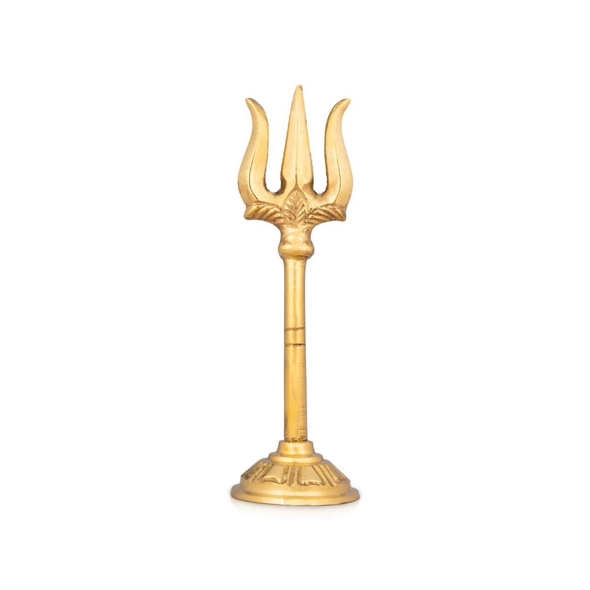 Brass Trishul With Peedam - 4 X 1.25 Inches | Soolam/ Brass Astra/ Trident With Stand For Pooja & Temple - Image 5