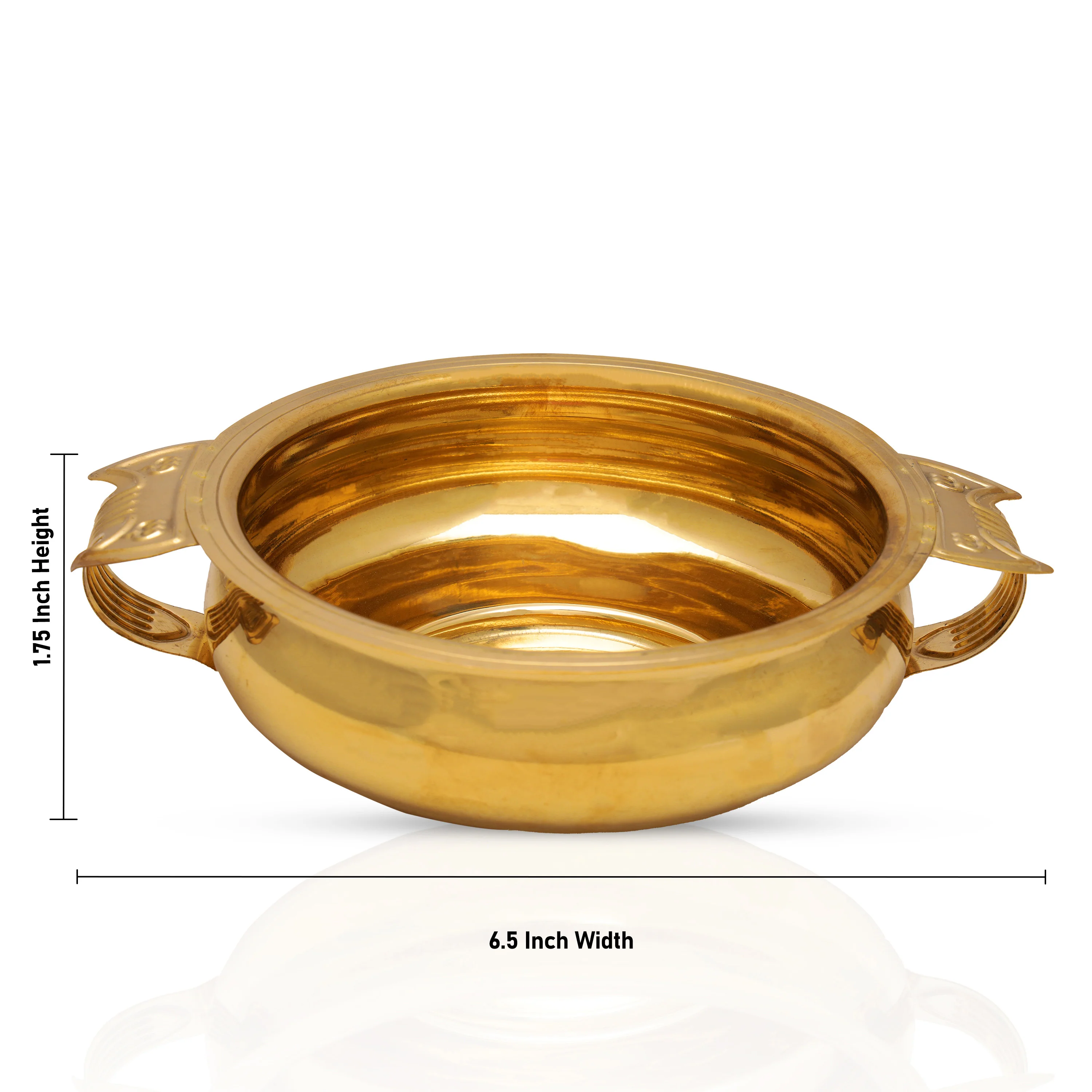 Brass Urli - 2 x 6.5 Inches | Brass Uruli/ Flower Pot for Pooja/ 125 Gms Approx - Image 4