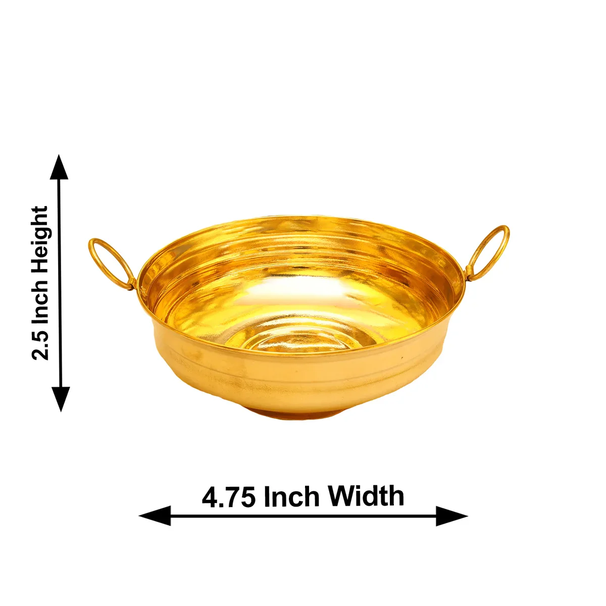 Brass Uruli - 2.5 x 4.75 Inches | Urli/ Flower Pot for Home/ 90 Gms Approx - Image 3
