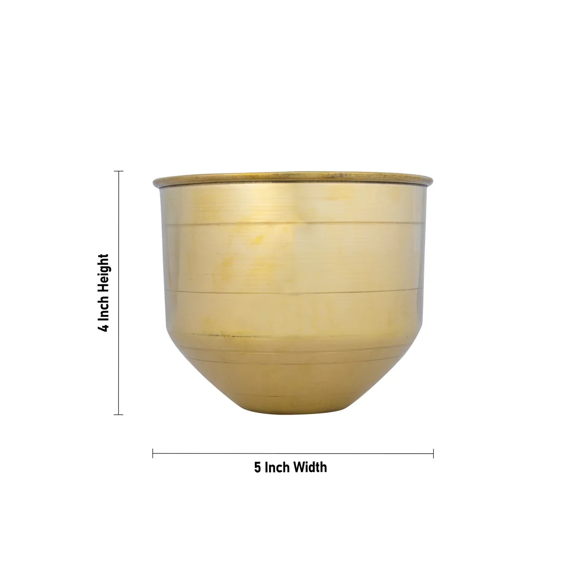 Brass Vattil - 4 x 5 Inches | Brass Vessel/ Puja Patra/ Brass Bowl for Pooja/ 250 Gms Approx - Image 4