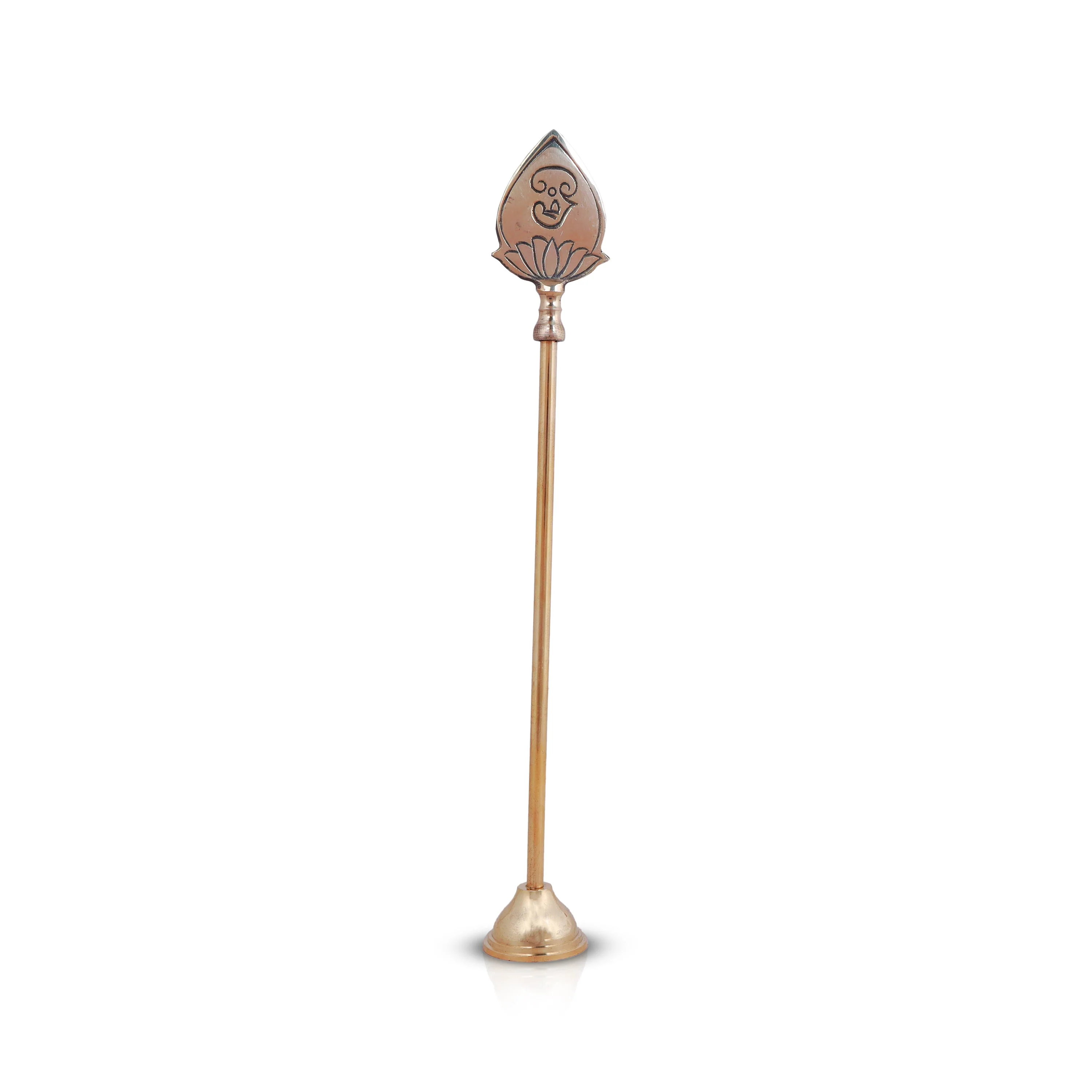 Brass Vel With Base - 12 X 2 Inches | Murugan Vel/ Lord Muruga Vel For Pooja - Image 2