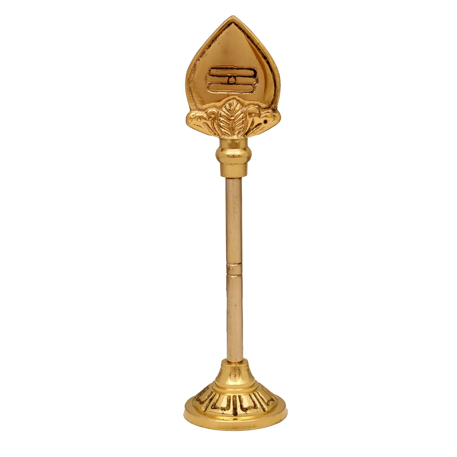 Brass Vel With Base - 6 x 1.5 Inches | Murugan Vel/ Brass Astras/ Lord Muruga Vel for Pooja