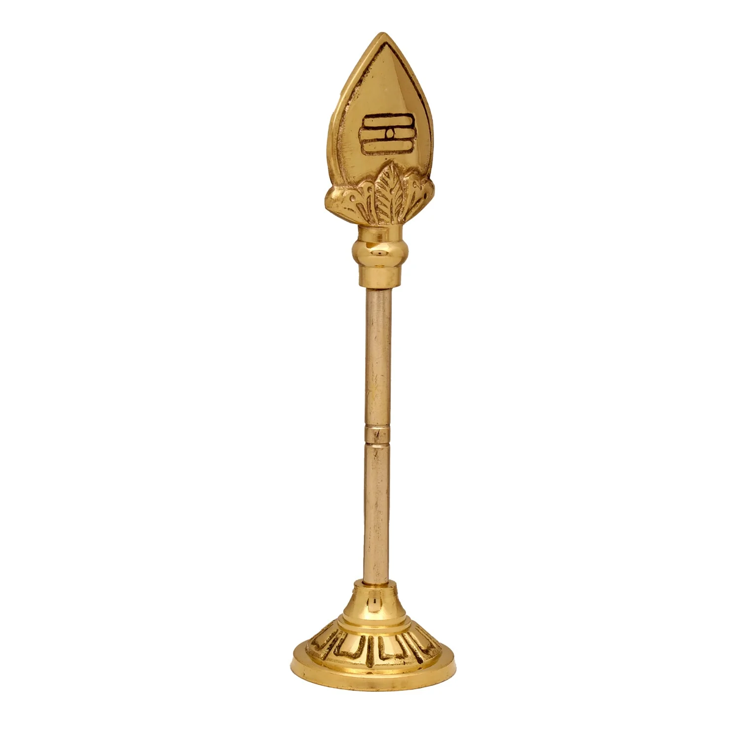 Brass Vel With Base - 6 x 1.5 Inches | Murugan Vel/ Brass Astras/ Lord Muruga Vel for Pooja - Image 3