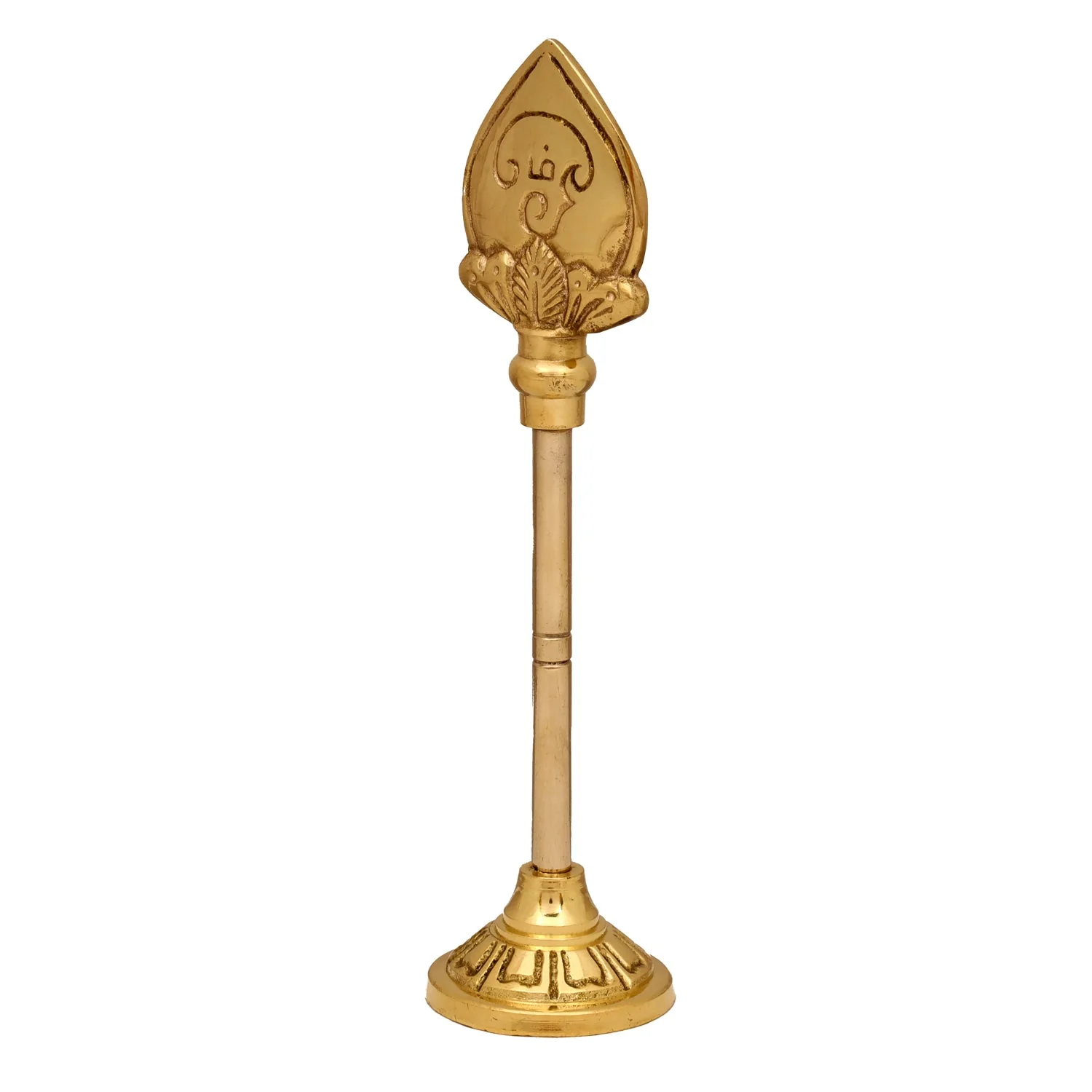 Brass Vel With Base - 6 x 1.5 Inches | Murugan Vel/ Brass Astras/ Lord Muruga Vel for Pooja - Image 4