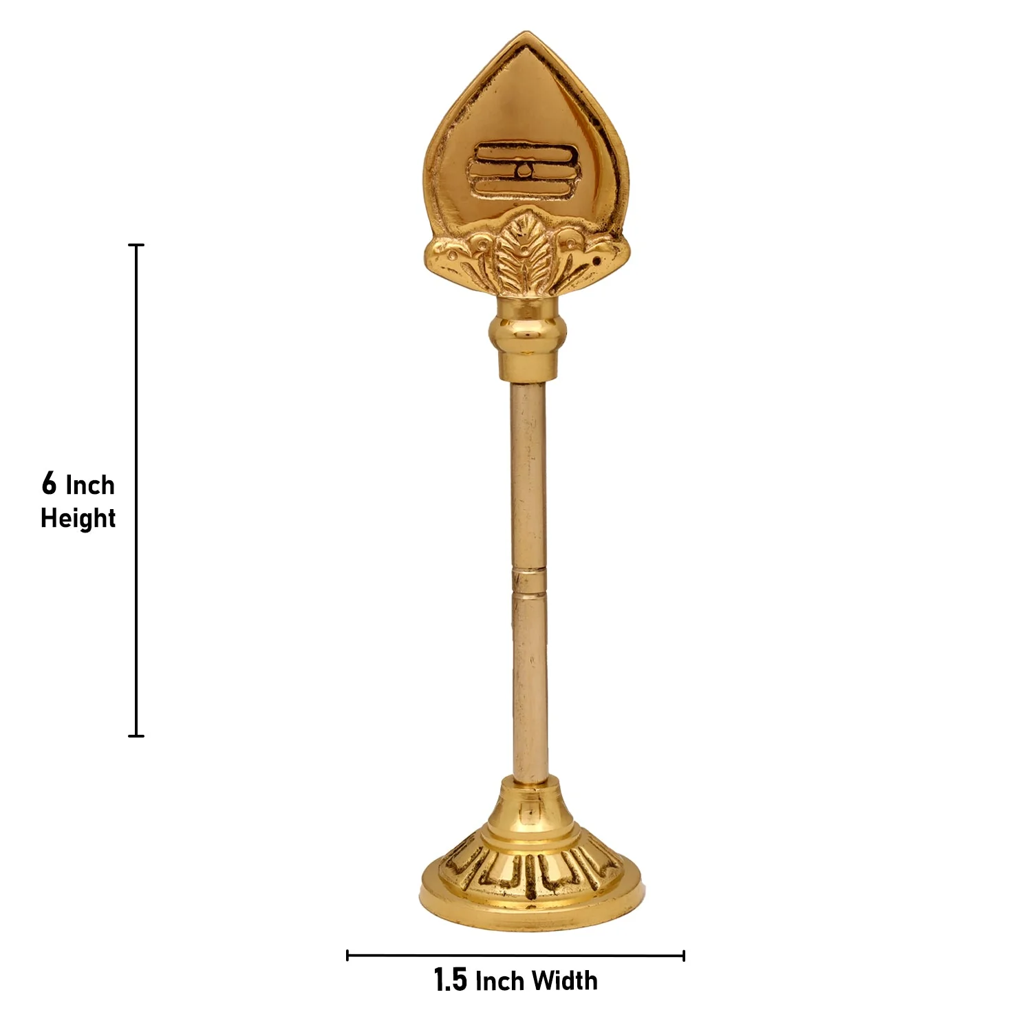 Brass Vel With Base - 6 x 1.5 Inches | Murugan Vel/ Brass Astras/ Lord Muruga Vel for Pooja - Image 6