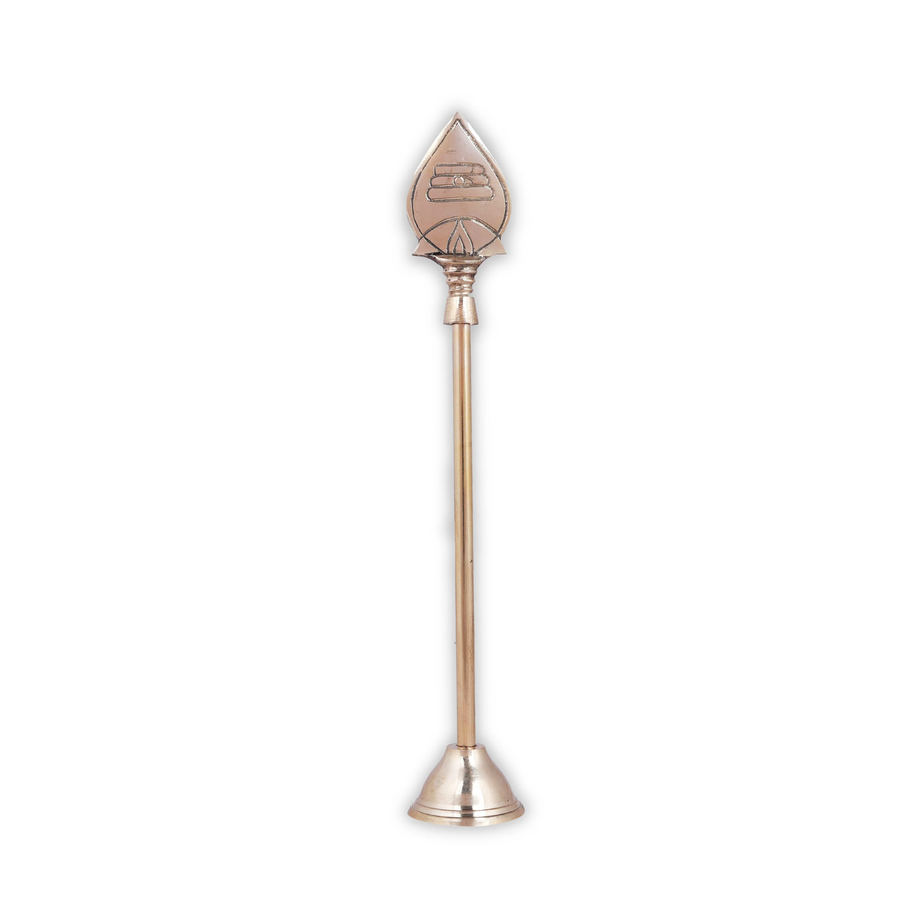 Brass Vel With Base - 9 X 1.5 Inches | Lord Muruga Vel/ Murugan Vel For Temple Pooja - Image 2