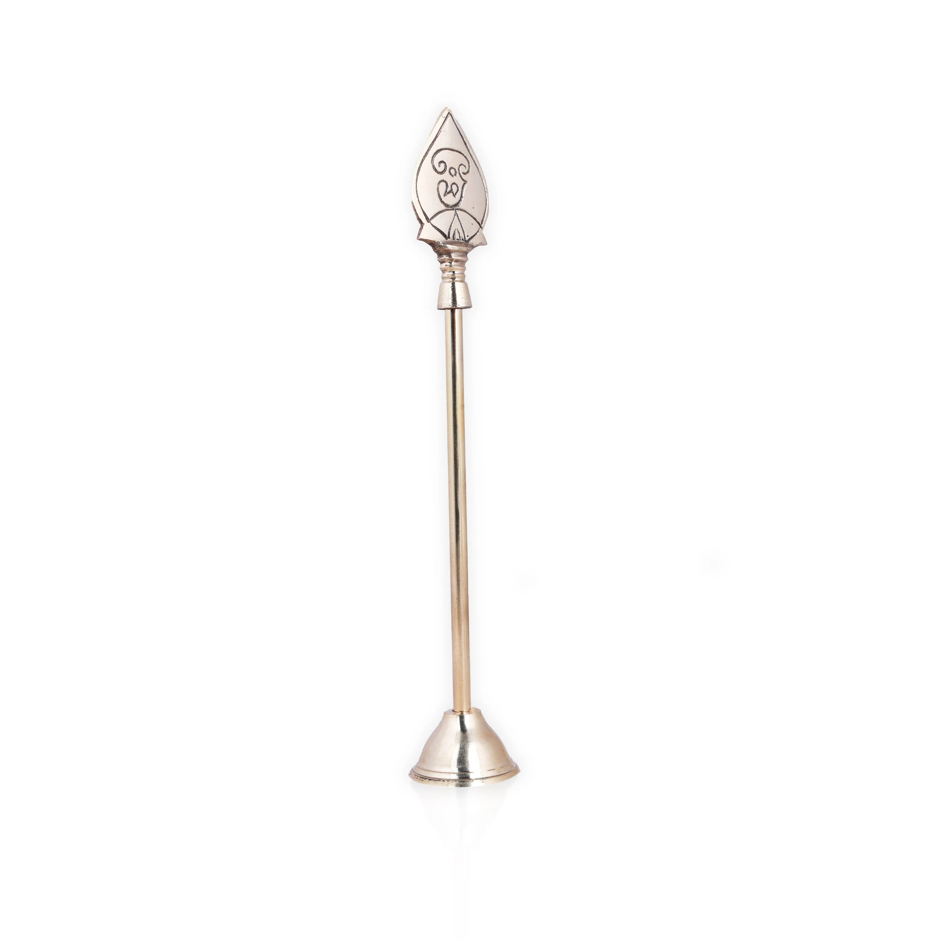 Brass Vel With Base - 9 X 1.5 Inches | Lord Muruga Vel/ Murugan Vel For Temple Pooja - Image 5