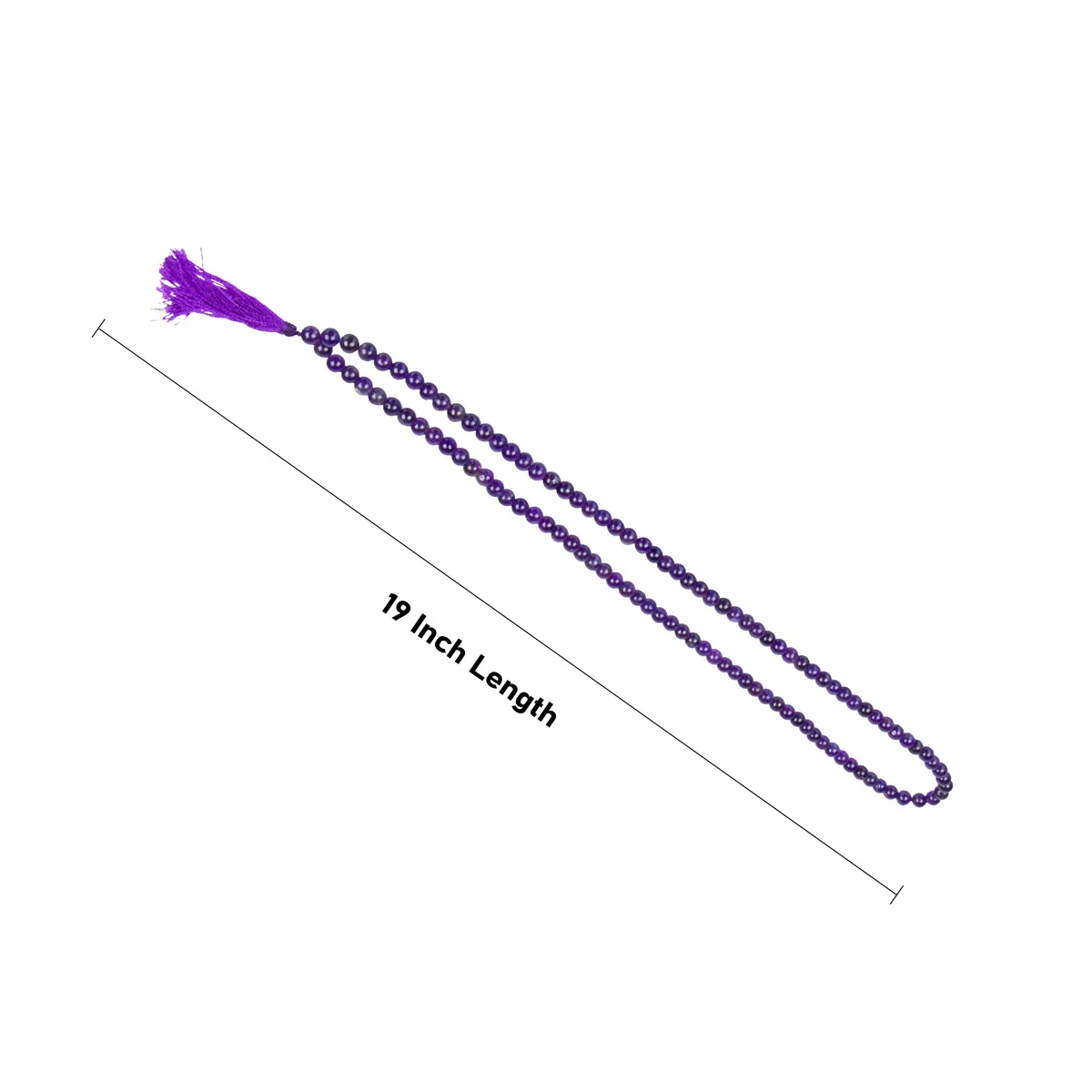 Brazilian Amethyst Mala - 19 Inches | Gemstone Mala/ Crystal Mala for Meditation - Image 3