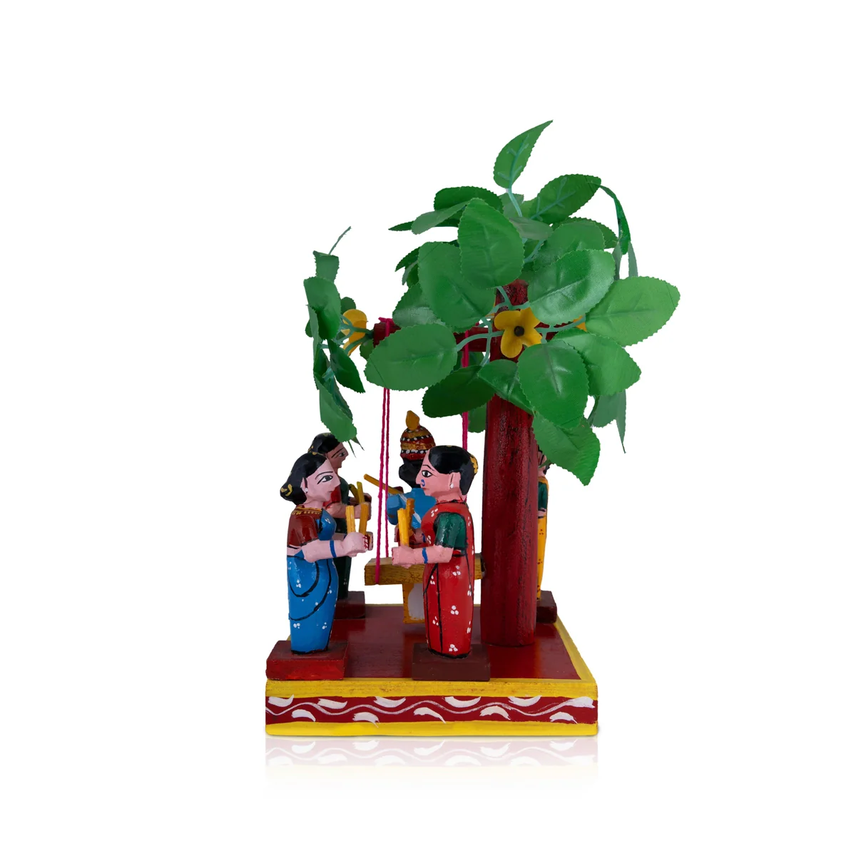Brindhavanam Wooden Golu Bommai Set - 13 x 6.5 Inches | Giri Golu Doll/ Navaratri Golu Bomma/ Gombe/ Bommai - Image 2