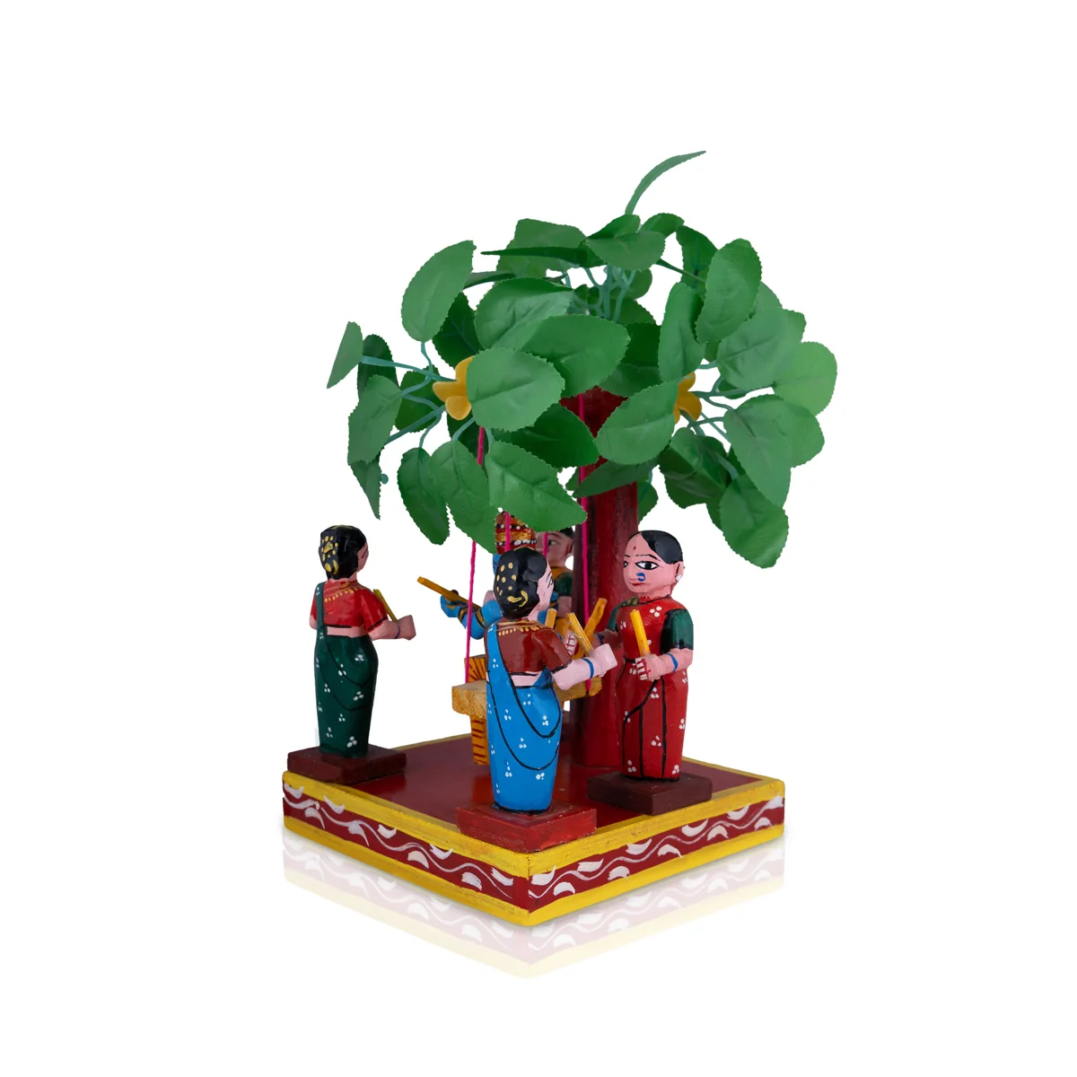 Brindhavanam Wooden Golu Bommai Set - 13 x 6.5 Inches | Giri Golu Doll/ Navaratri Golu Bomma/ Gombe/ Bommai - Image 3
