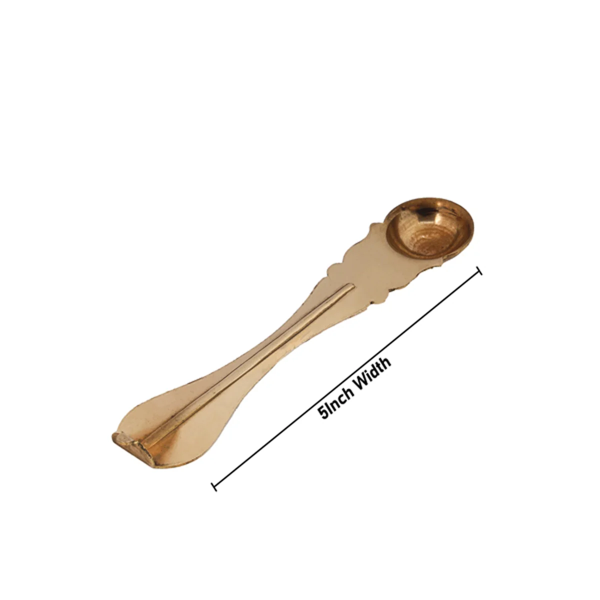 Brass Achmani - 5 Inches | Pali Spoon/ Uddharani for Pooja/ 30 Gms Approx - Image 2