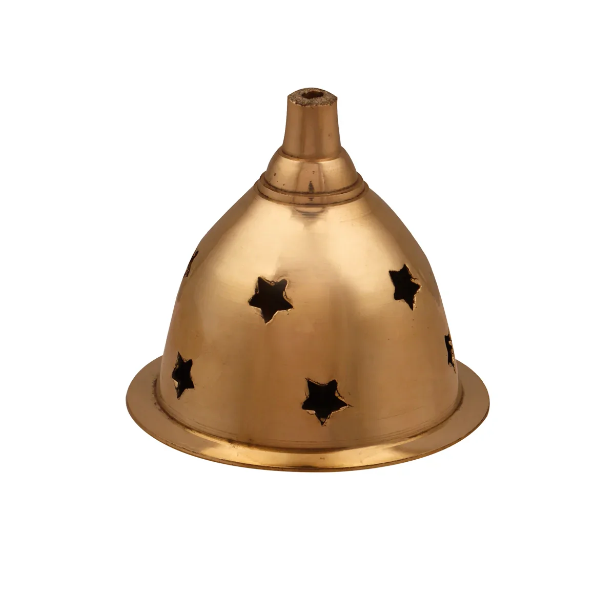 Brass Nanda Deep with Base - 4 x 2.5 Inches | Brass Lamp/ Vilakku/ Apple Nanda Diya for Pooja - Image 3