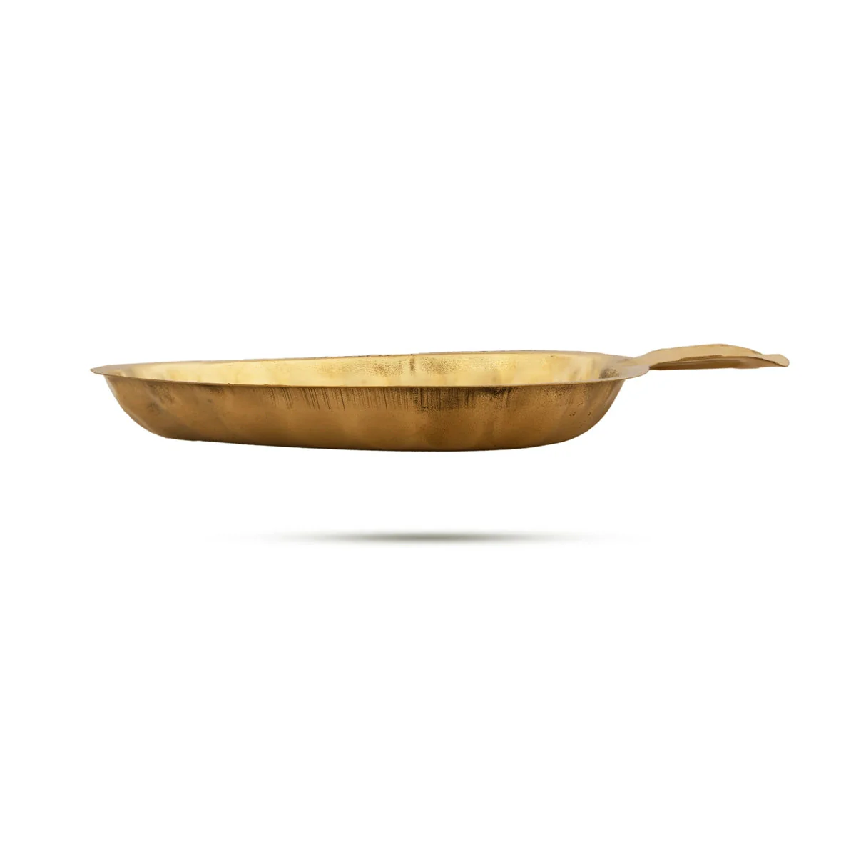 Brass Plate - 6 x 5 Inches | Pooja Thali Plate/ Apple Shape Pooja Plate for Home - Image 4