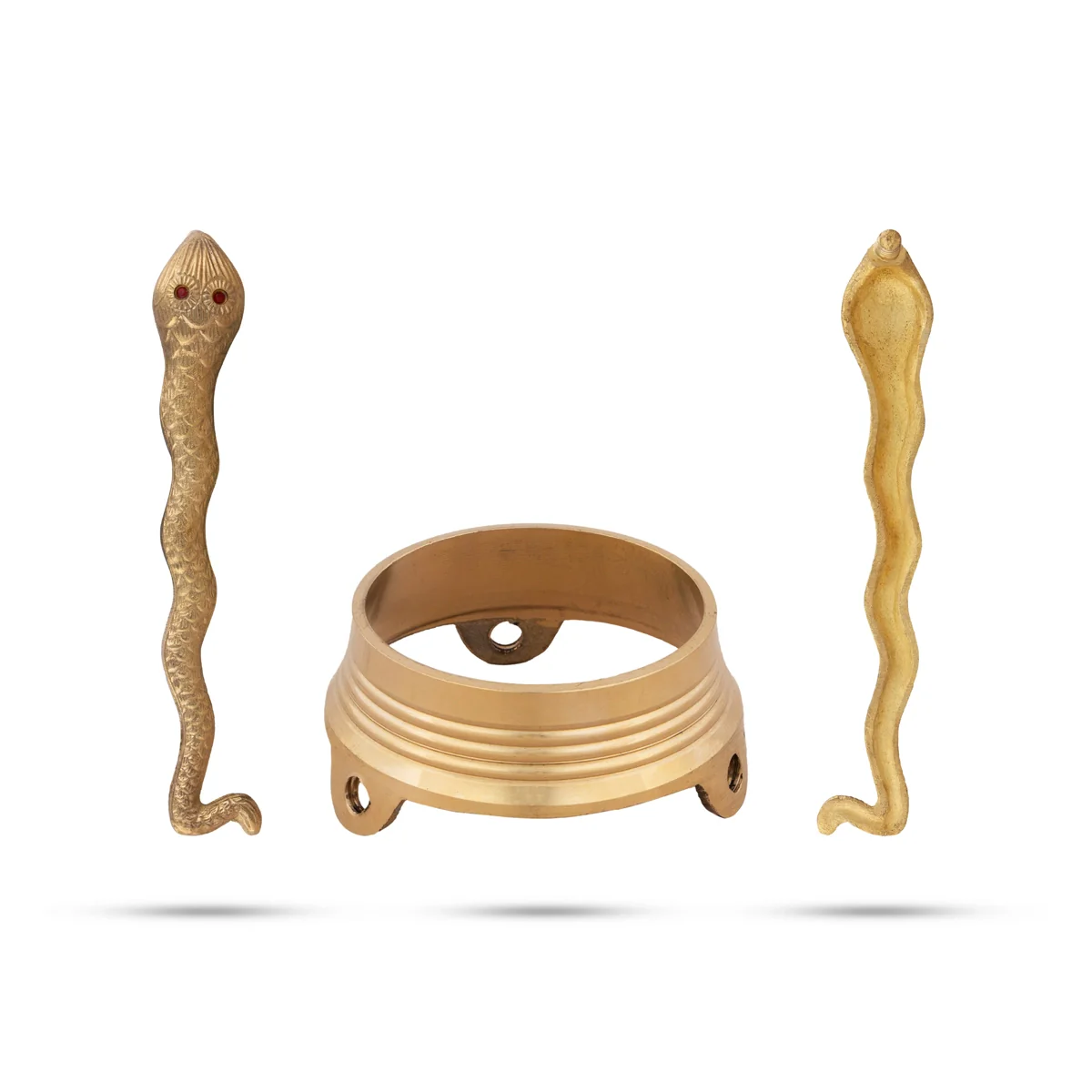 Jaladhari Stand - 6 x 5.5 Inches | Nag Shape Shivling Jaladhari Stand/ Brass Jaladhari/ Tripai Stand for Pooja - Image 3