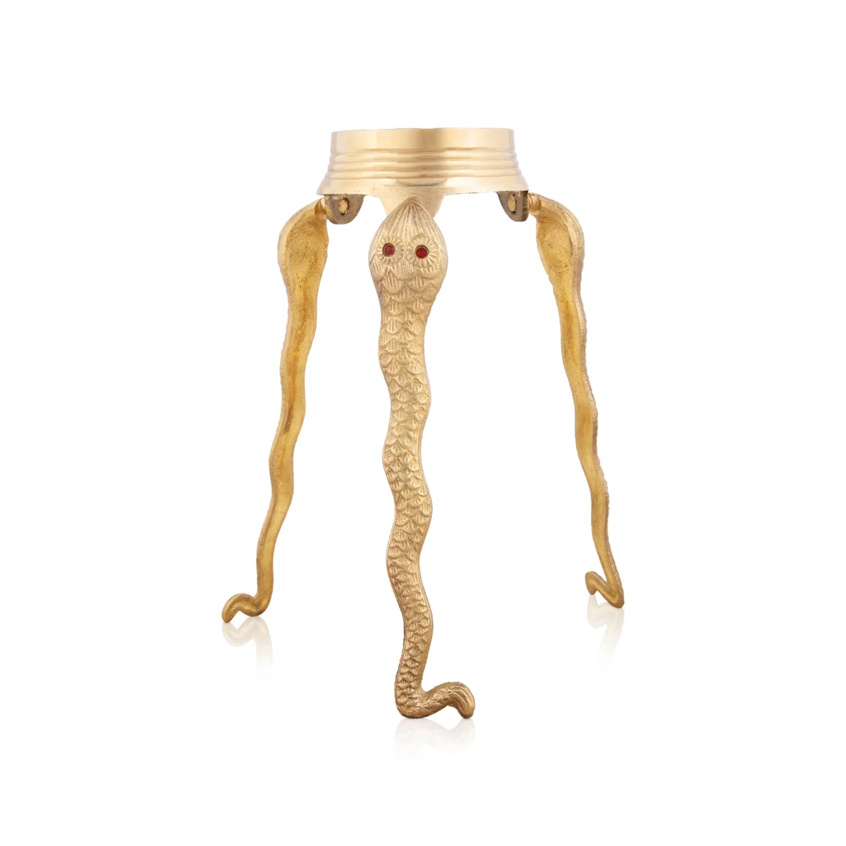 Jaladhari Stand - 6 x 5.5 Inches | Nag Shape Shivling Jaladhari Stand/ Brass Jaladhari/ Tripai Stand for Pooja - Image 4