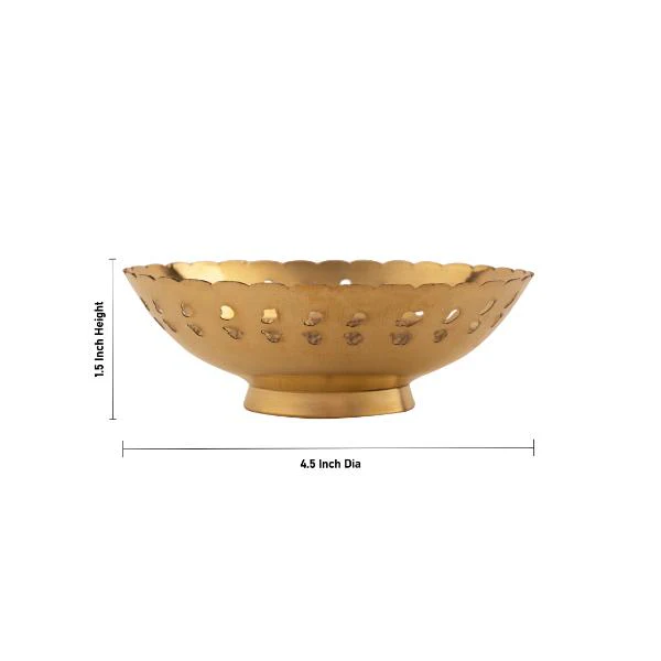 Brass Bowl - 1.5 x 4.5 Inches | Katora/ Katori/ Brass Katori for Pooja/ 105 Gms Approx - Image 4
