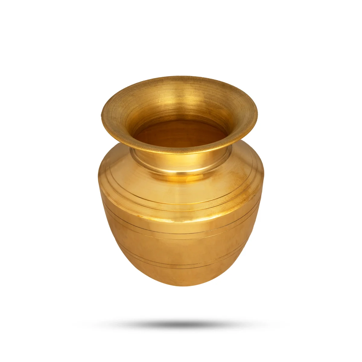 Brass Lota - 6 x 4.5 Inches | Vaishnav Pooja Pot/ Brass Chombu/ Iyengar Brass Kalash for Home - Image 2