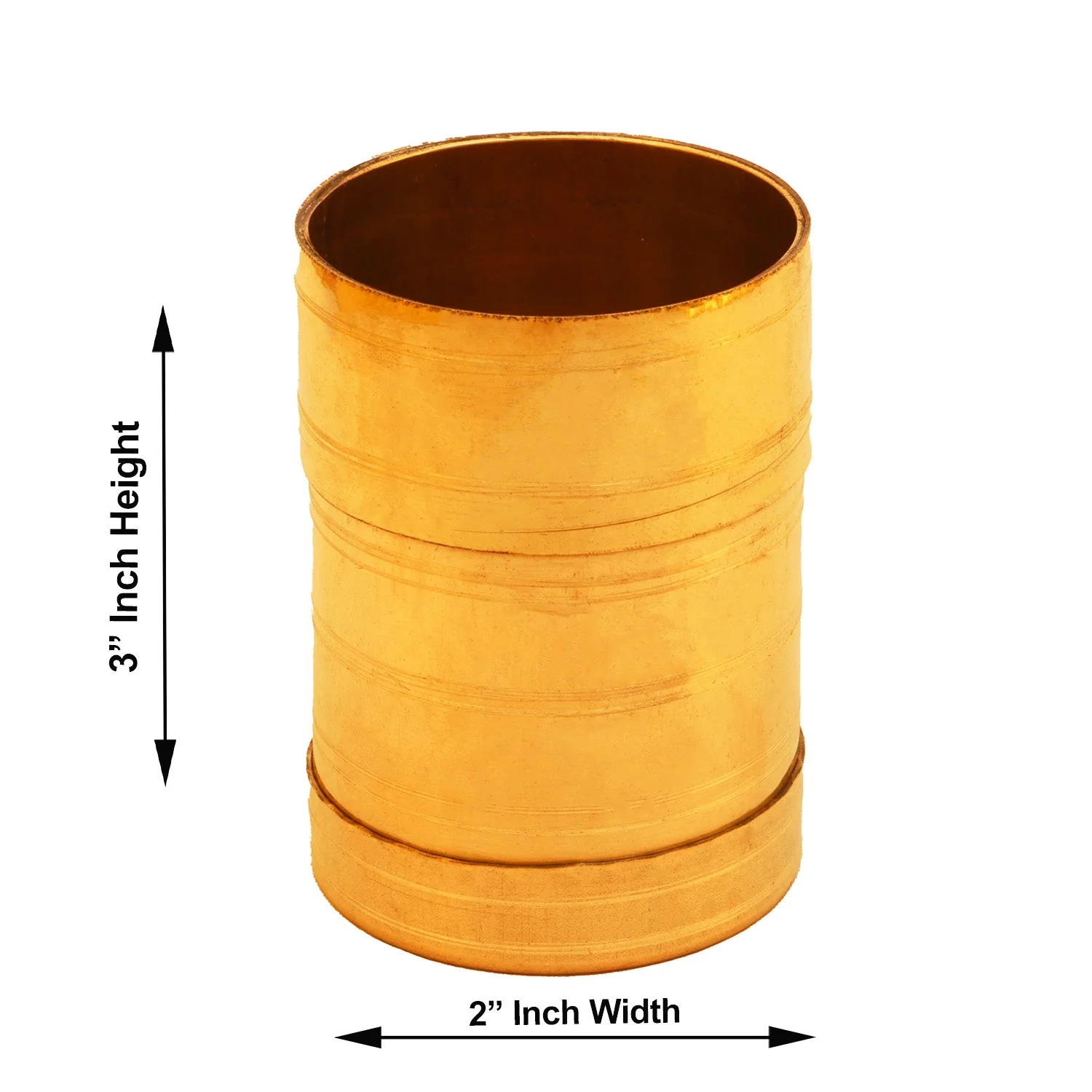 Brass Para - 3 x 2 Inches | Brass Padi/ Idangazhi/ Changazhi/ Kerala Nirapara for Home/ 110 Gms Approx - Image 2